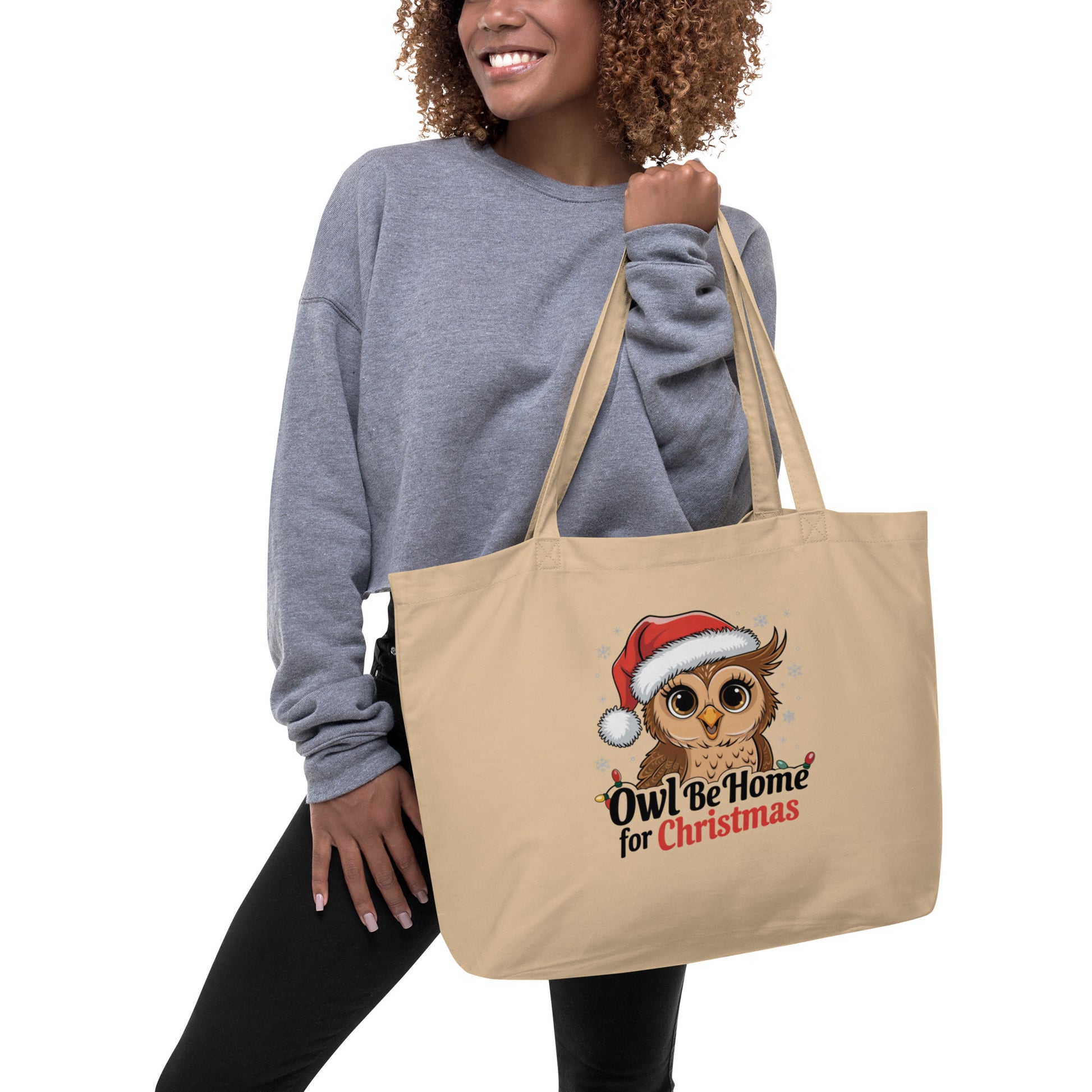 Large Organic Tote Bag: Owl Themed Eco-Friendly, Spacious, and Perfect for Everyday Use Dudeily