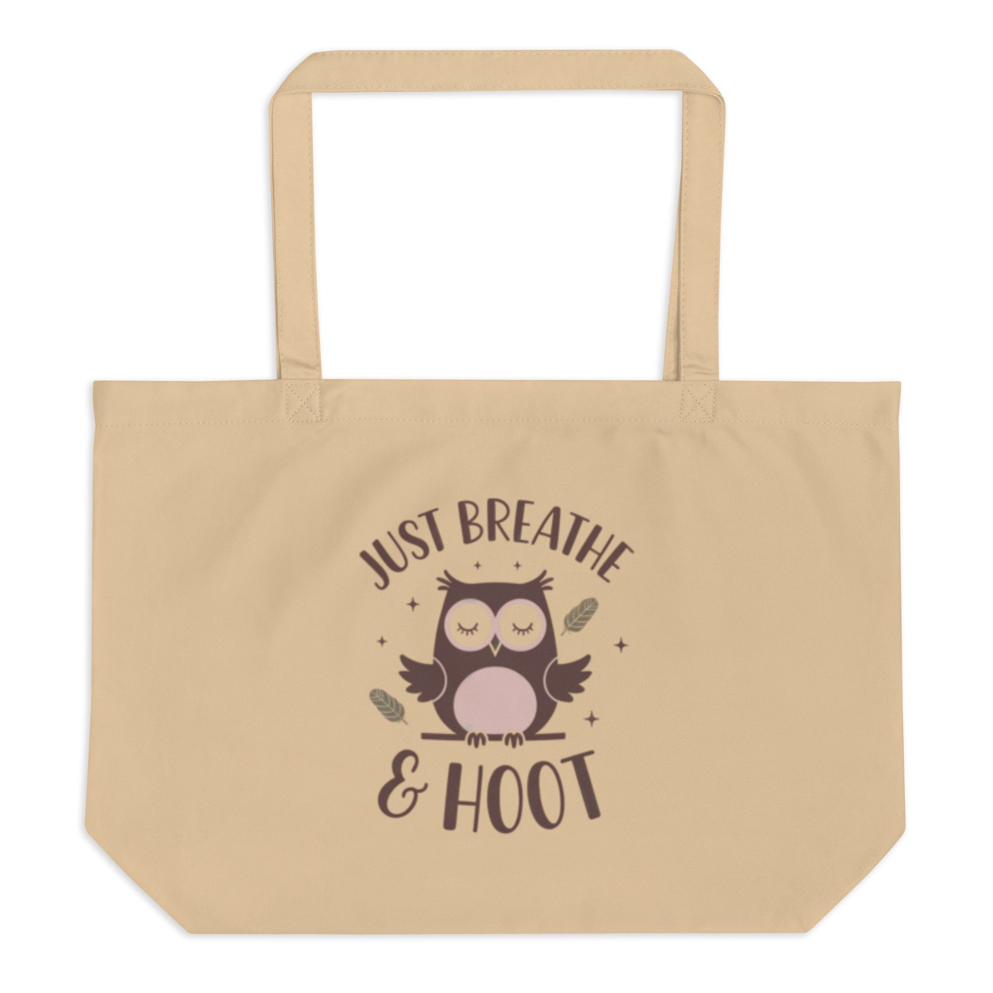 Large Organic Tote Bag | Sustainable & Spacious for Owl Lover Dudeily