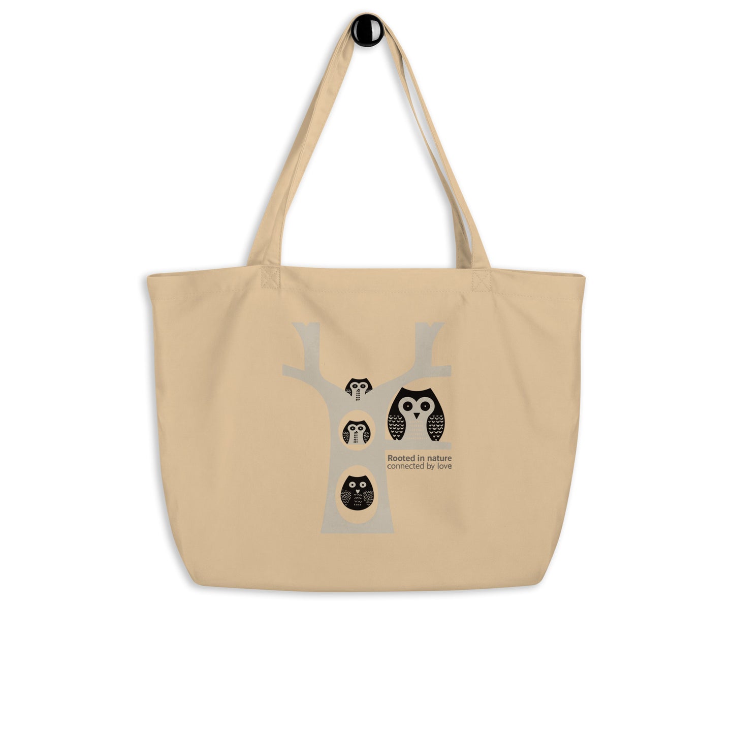 Large Organic Tote Bag – OwlCarry Sustainable Fashion Essential for Family Day Oyster Dudeily