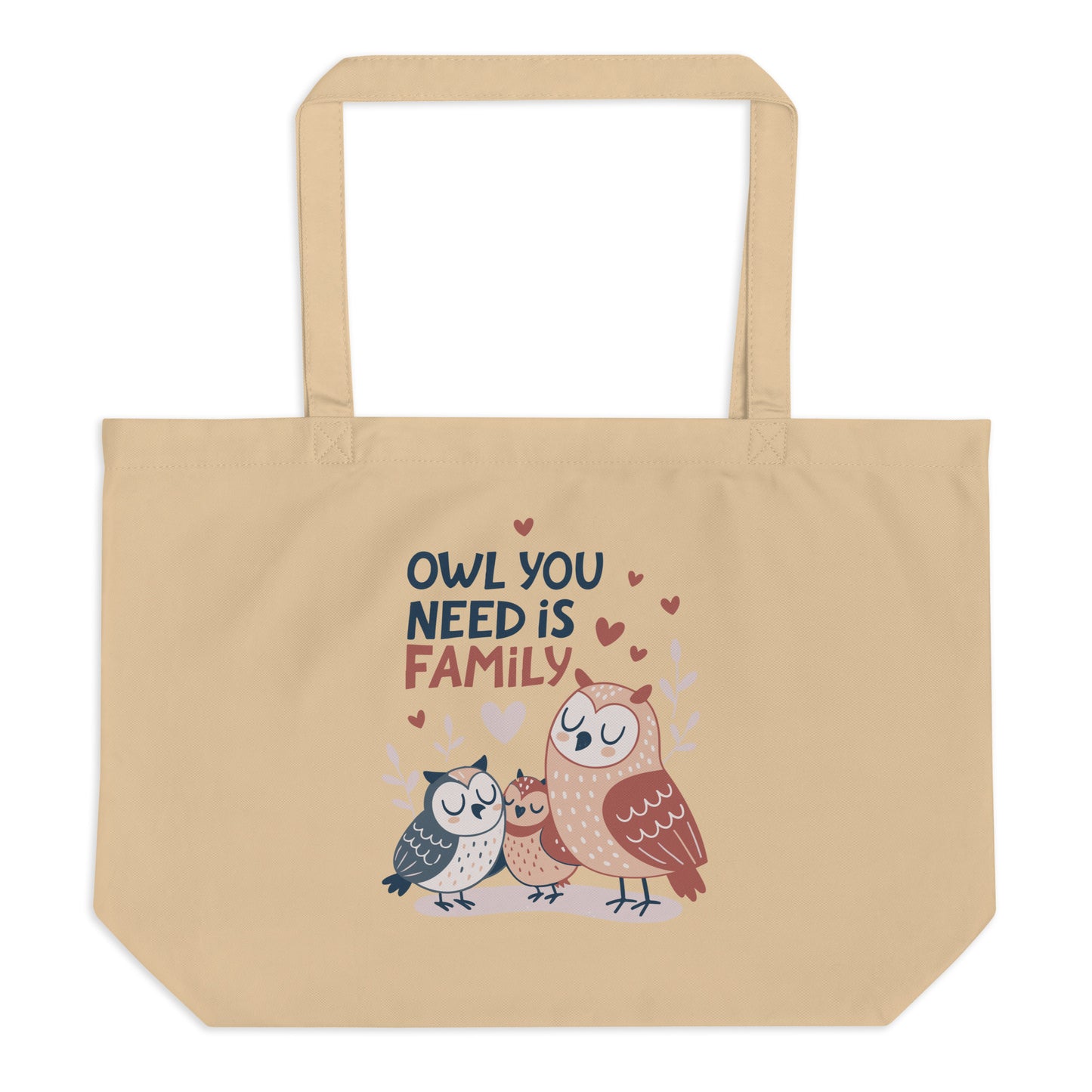Large Organic Tote Bag – OwlCarry Sustainable Fashion Tote for Family Day Adventures Dudeily