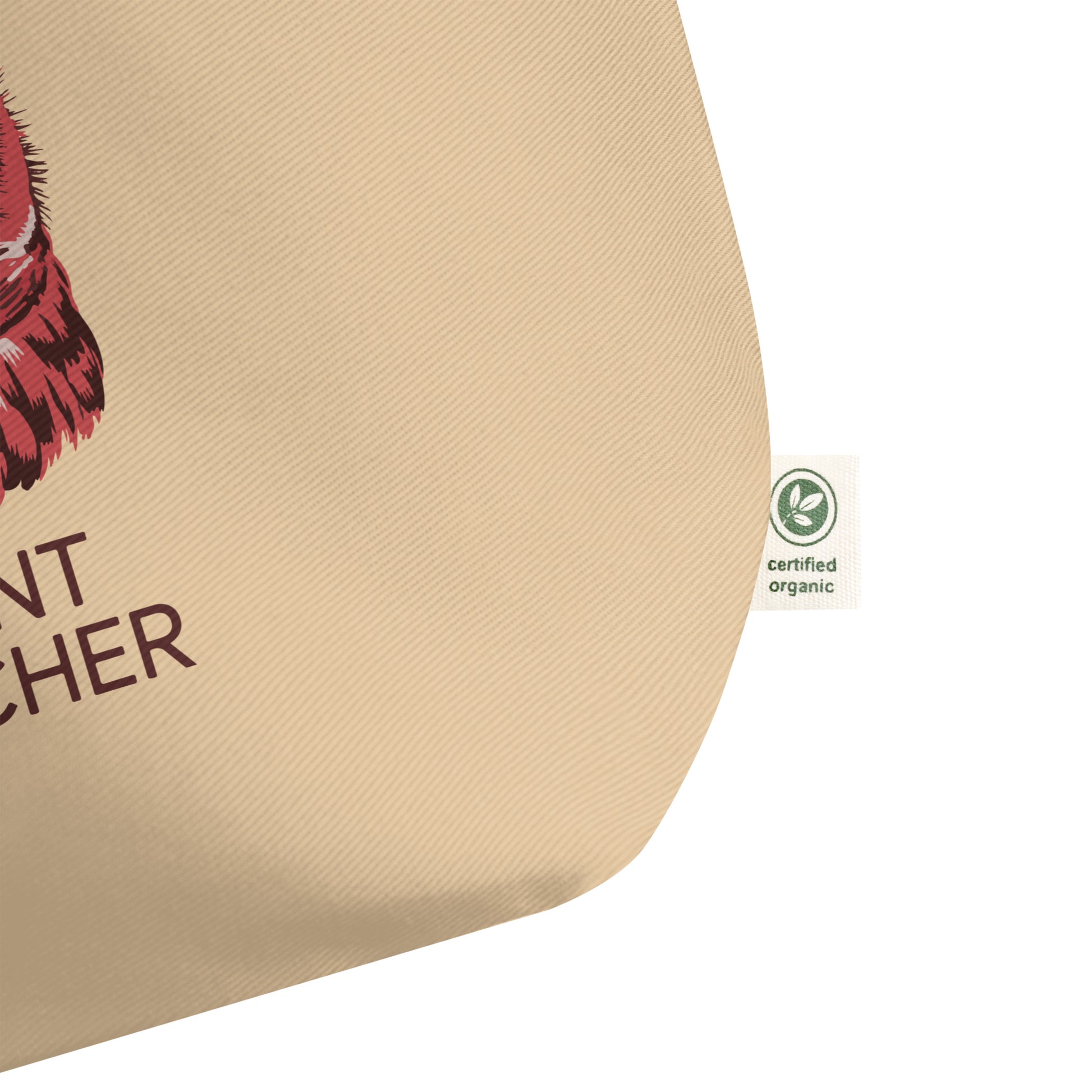 Large Organic Tote Bag: 'Silent Watcher' in Fall | Sustainable Owl Fashion USA Dudeily