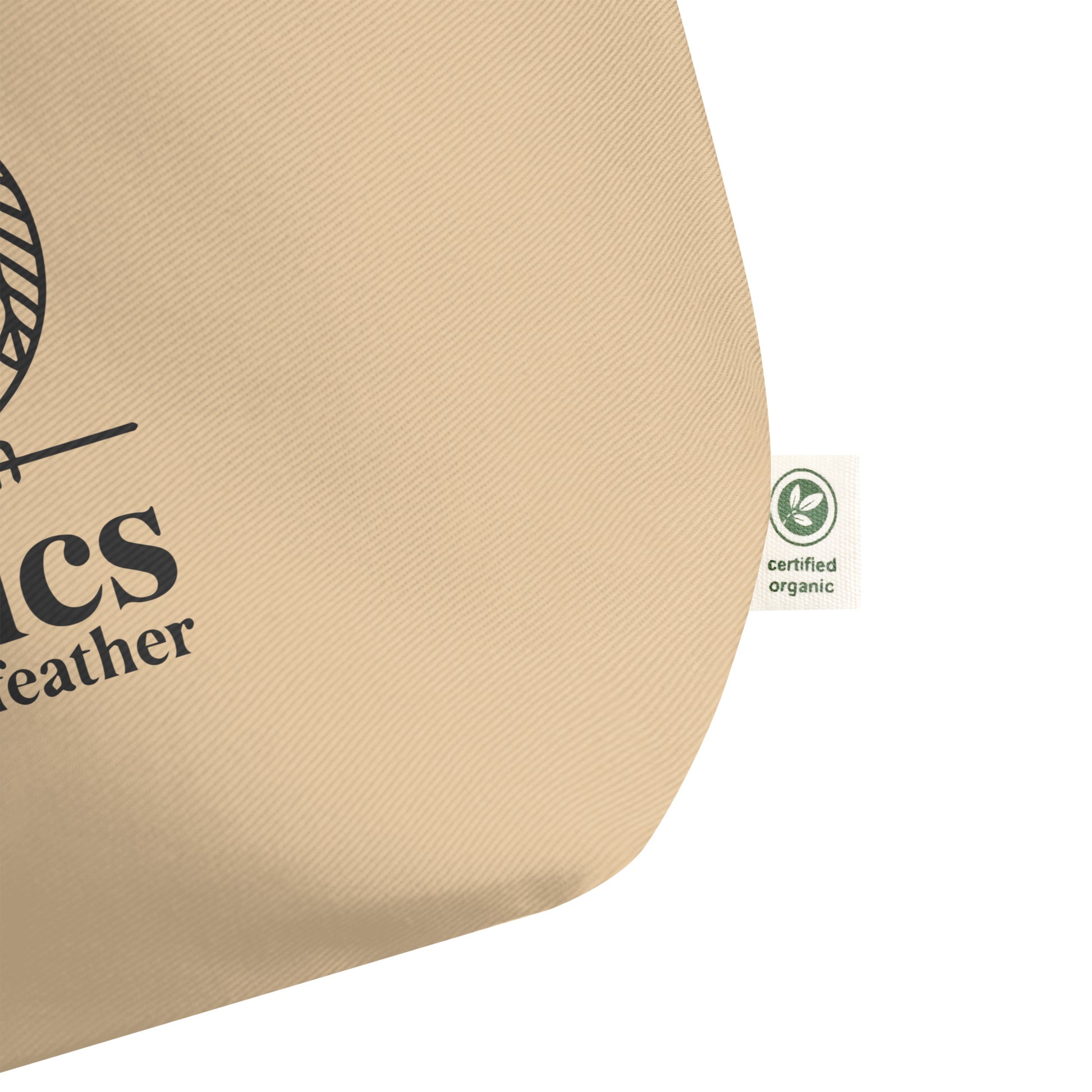 Large Organic Tote Bag: 'Ethics in Every Feather' | Sustainable Owl Accessories USA Dudeily