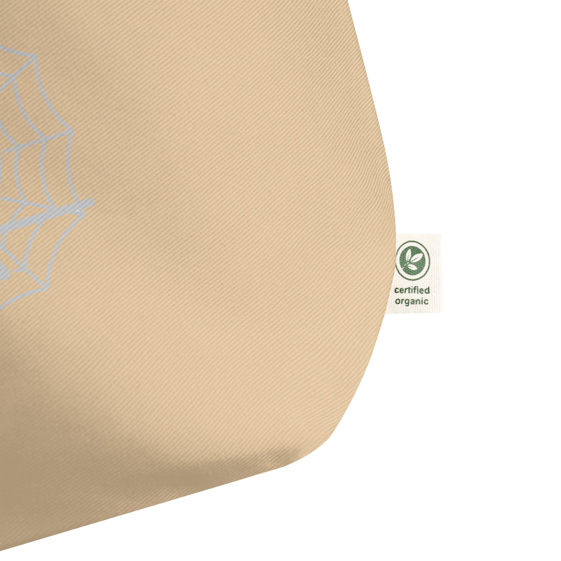 Large Organic Tote Bag: Halloween Owl Eco-Friendly Sustainable USA Dudeily