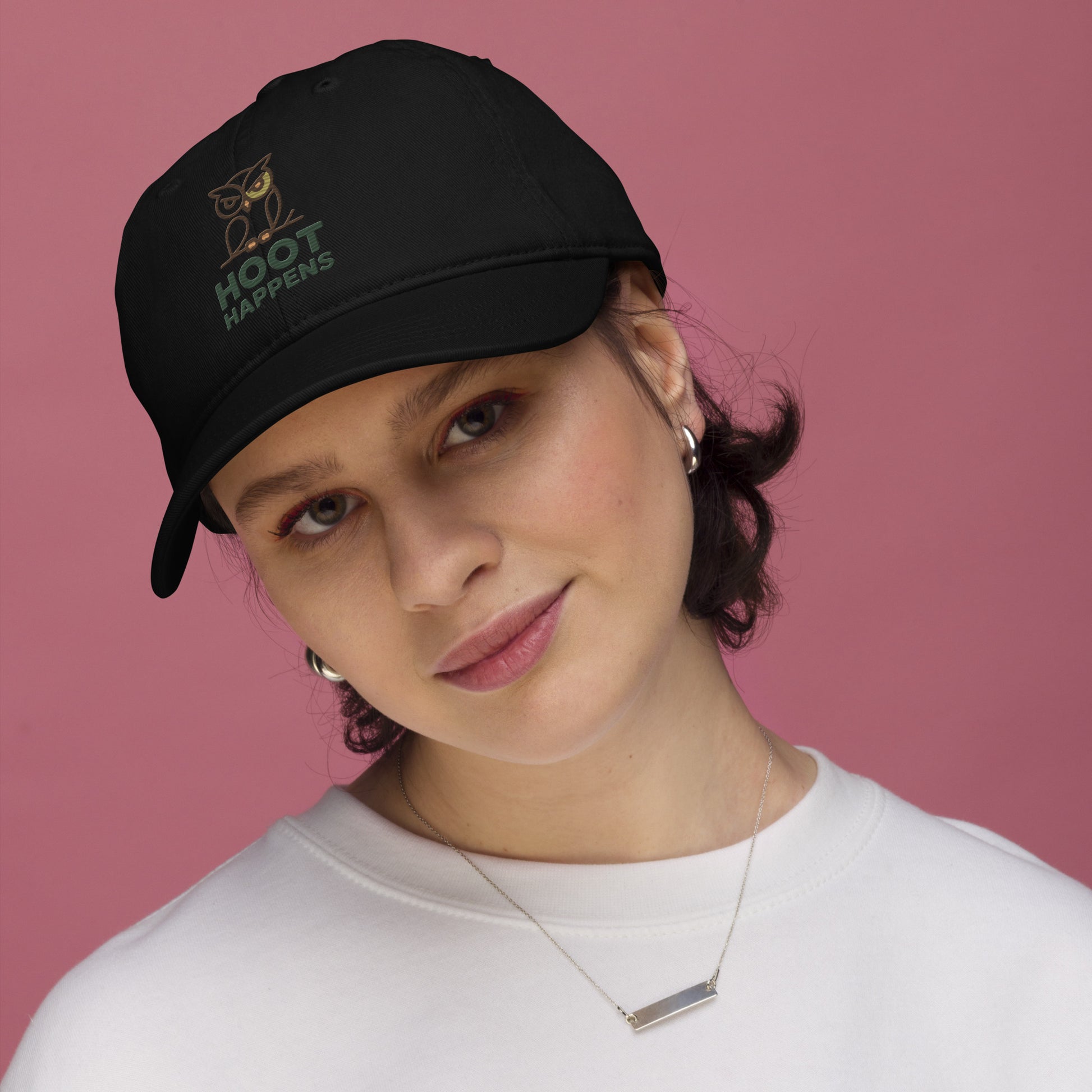 Owl-Themed Embroidered Organic Dad Hat | Sustainable Fashion USA – Eco-Friendly Owl Apparel Dudeily