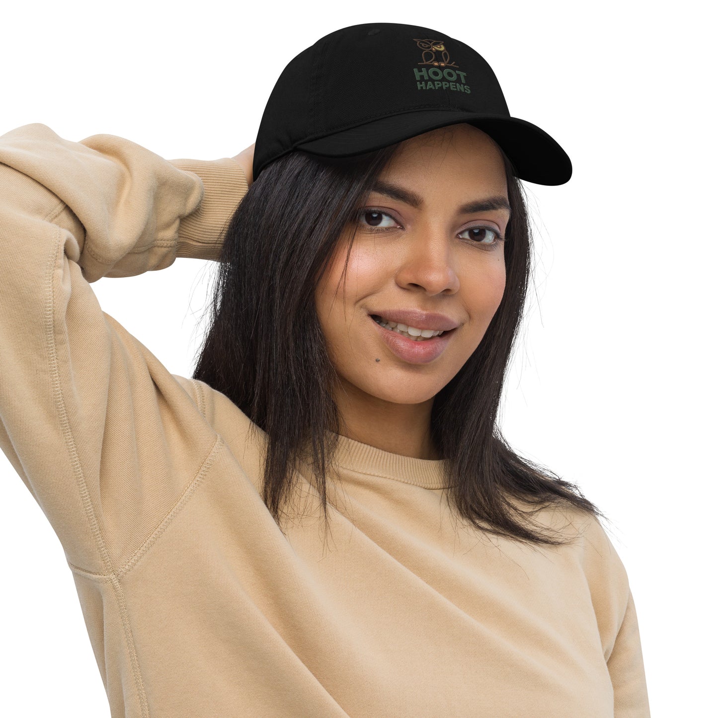 Owl-Themed Embroidered Organic Dad Hat | Sustainable Fashion USA – Eco-Friendly Owl Apparel Dudeily