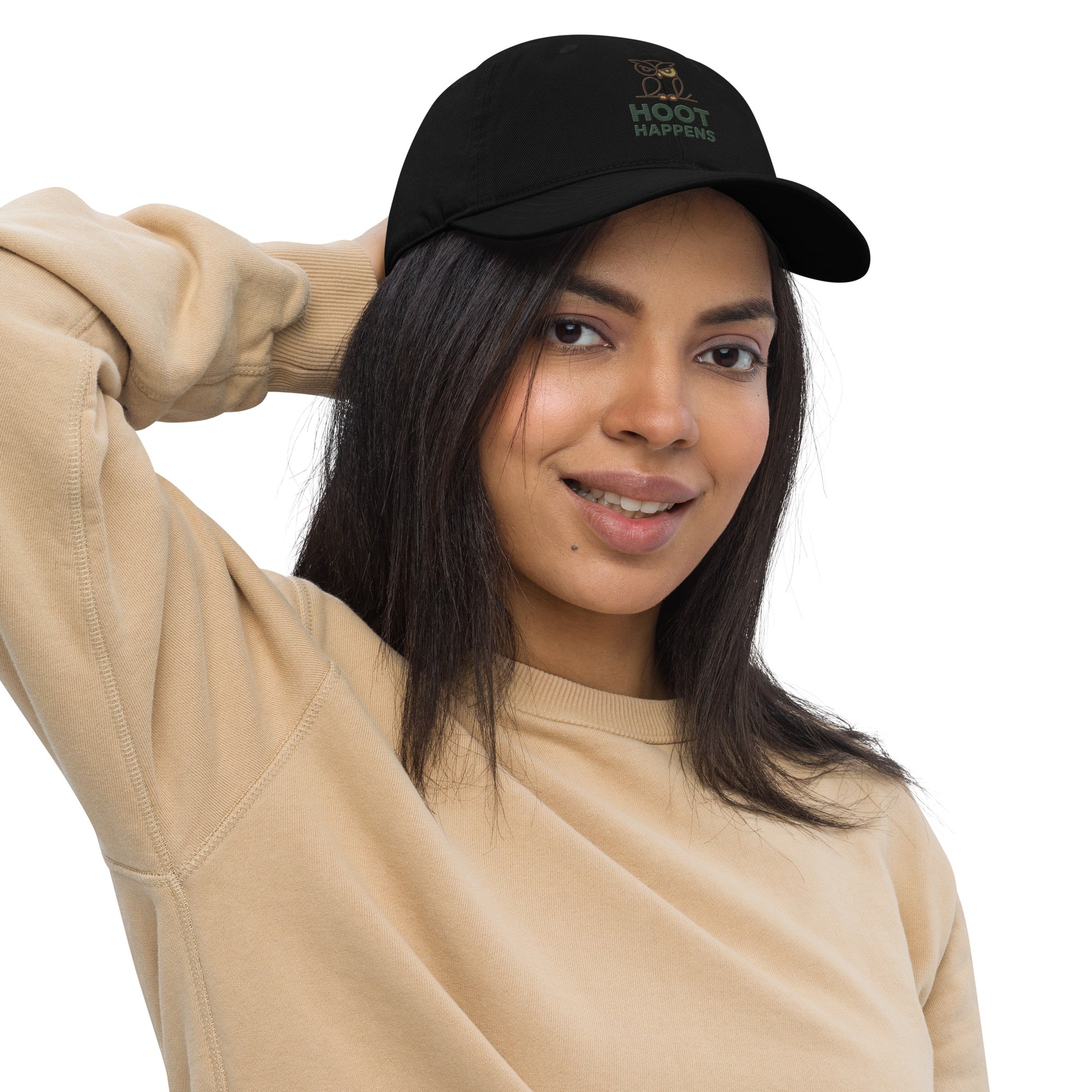 Owl-Themed Embroidered Organic Dad Hat | Sustainable Fashion USA – Eco-Friendly Owl Apparel Dudeily