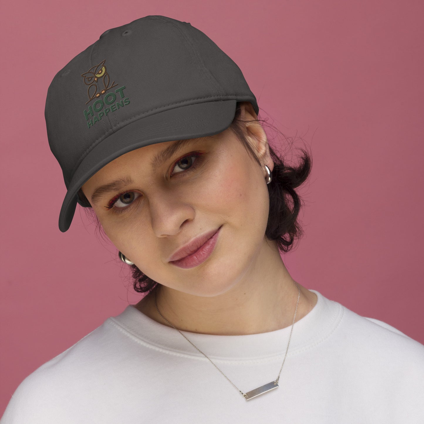 Owl-Themed Embroidered Organic Dad Hat | Sustainable Fashion USA – Eco-Friendly Owl Apparel Dudeily