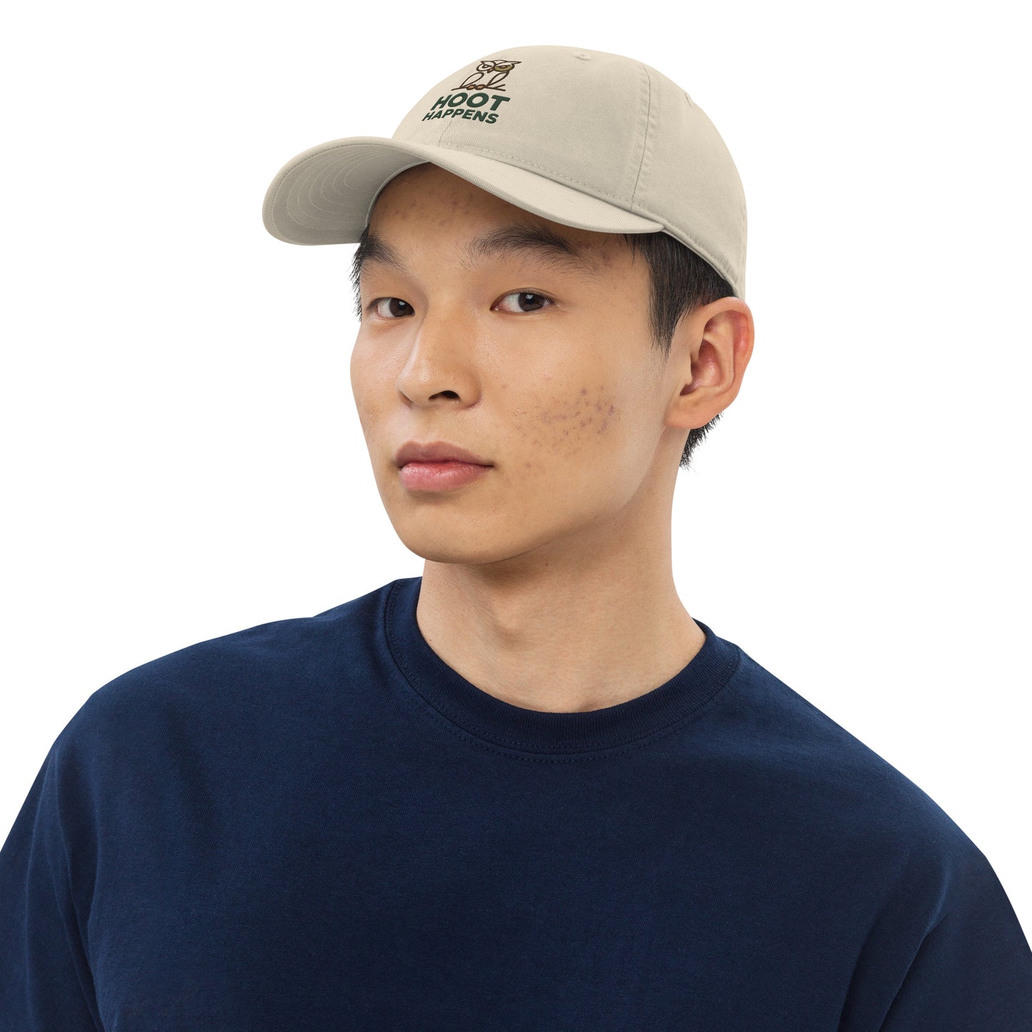 Owl-Themed Embroidered Organic Dad Hat | Sustainable Fashion USA – Eco-Friendly Owl Apparel Oyster Dudeily
