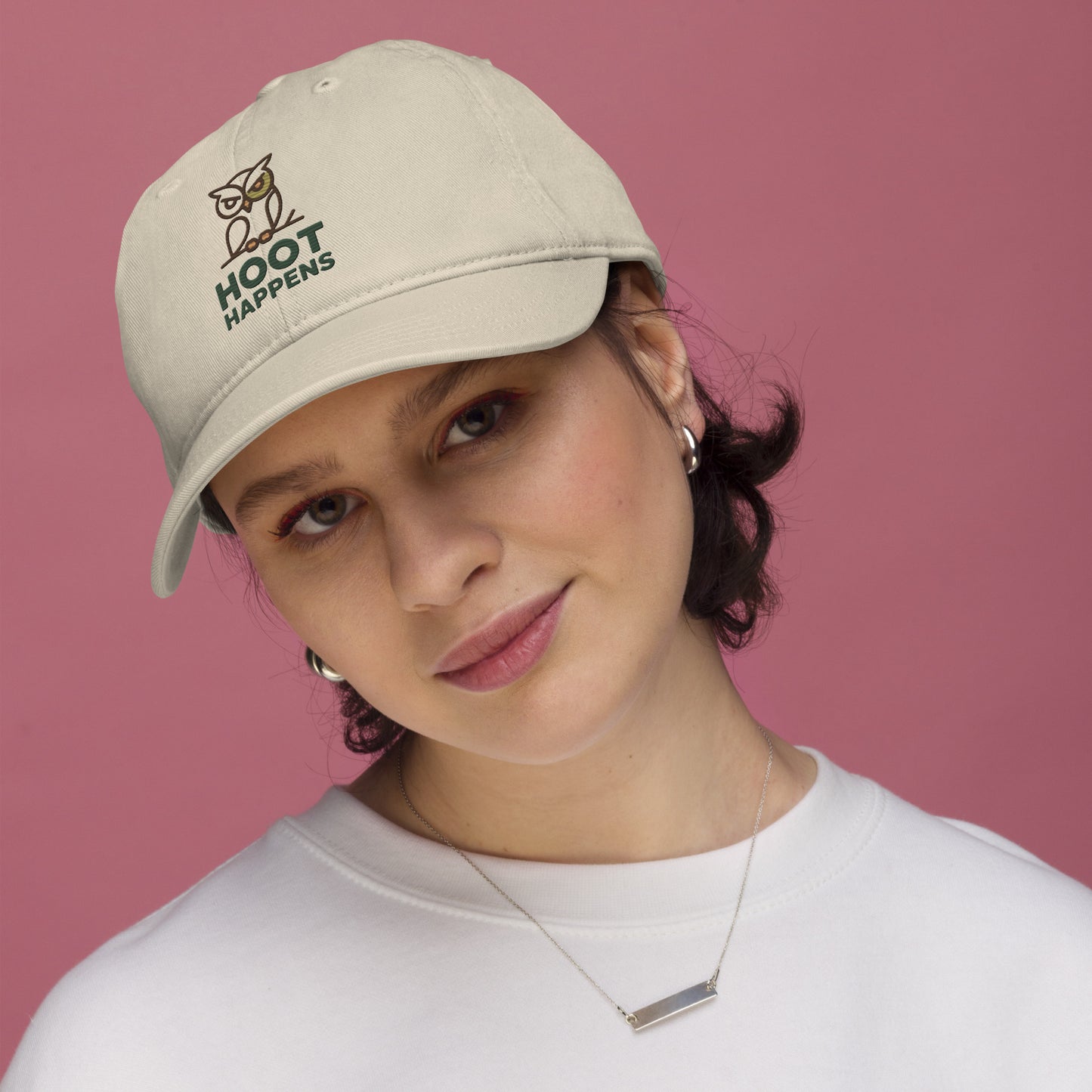 Owl-Themed Embroidered Organic Dad Hat | Sustainable Fashion USA – Eco-Friendly Owl Apparel Dudeily