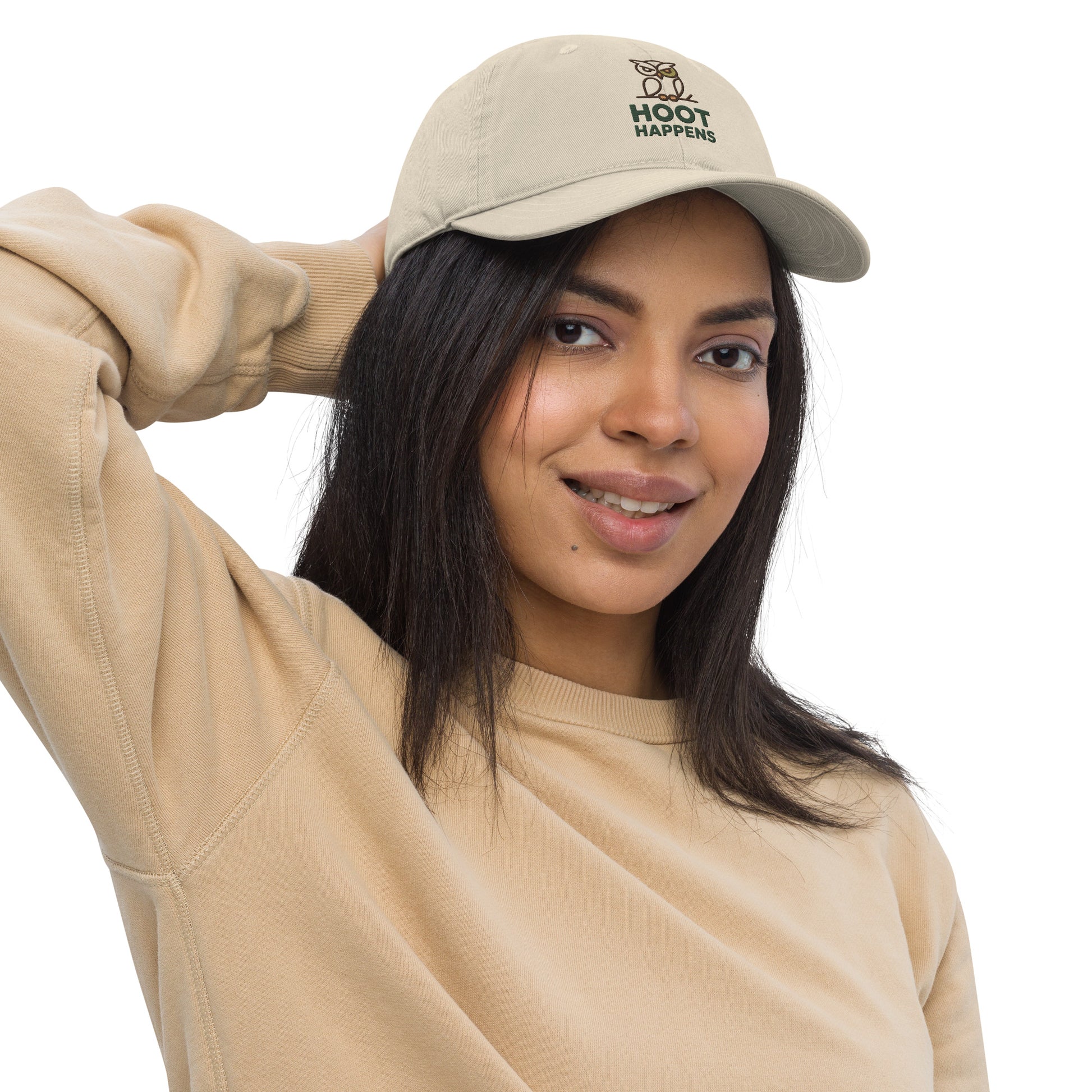 Owl-Themed Embroidered Organic Dad Hat | Sustainable Fashion USA – Eco-Friendly Owl Apparel Dudeily