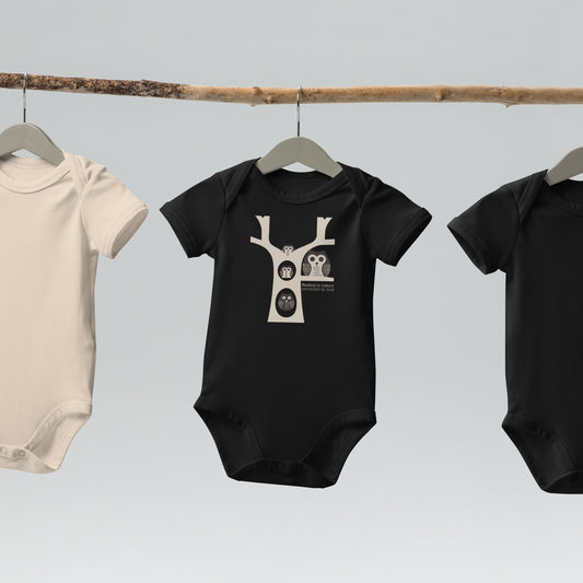 OwlSnug Organic Cotton Baby Bodysuit | Sustainable Fashion USA | Family Day Special Dudeily
