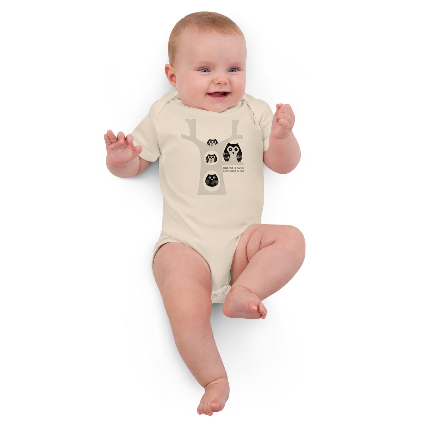 OwlSnug Organic Cotton Baby Bodysuit | Sustainable Fashion USA | Family Day Special Organic Natural Dudeily