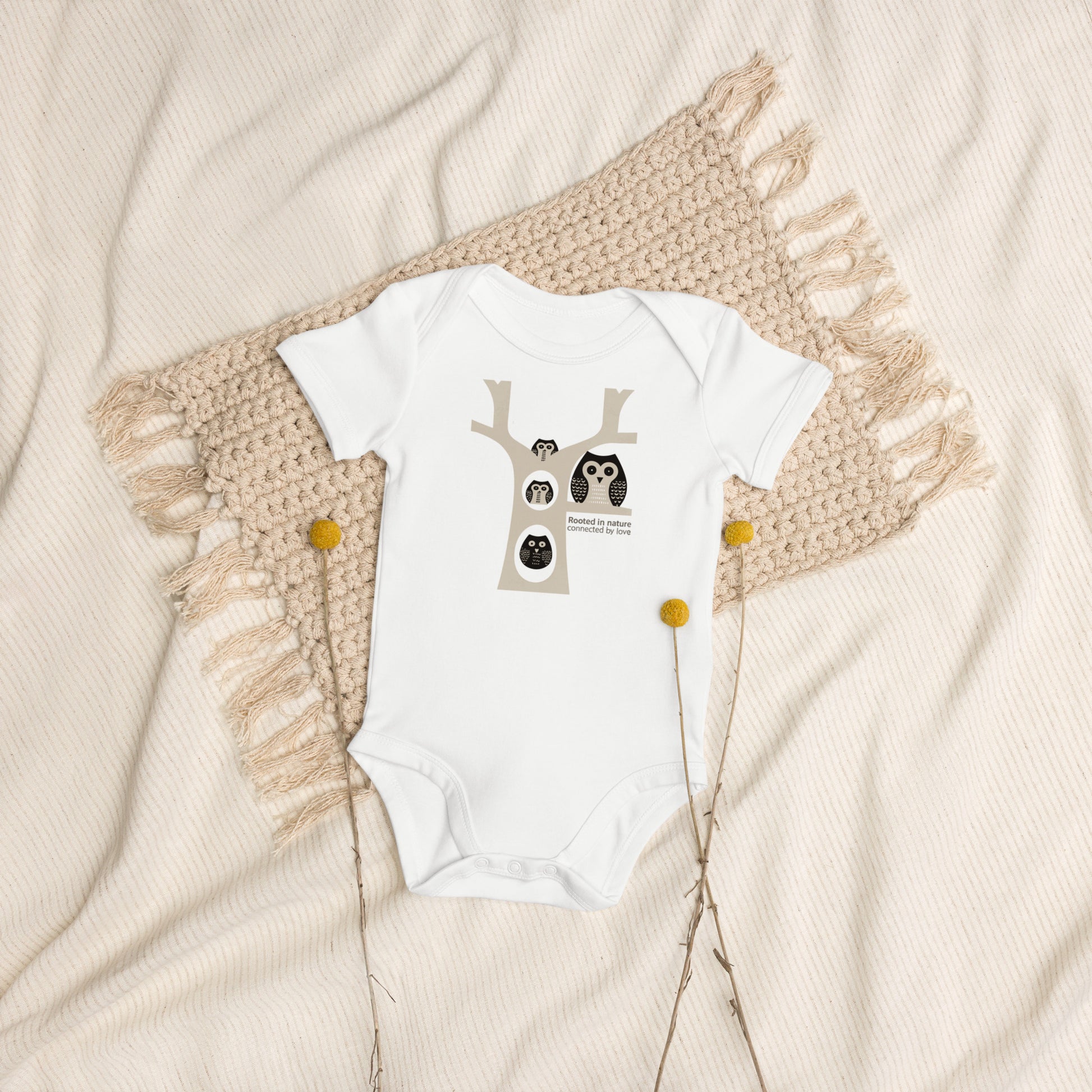 OwlSnug Organic Cotton Baby Bodysuit | Sustainable Fashion USA | Family Day Special Dudeily
