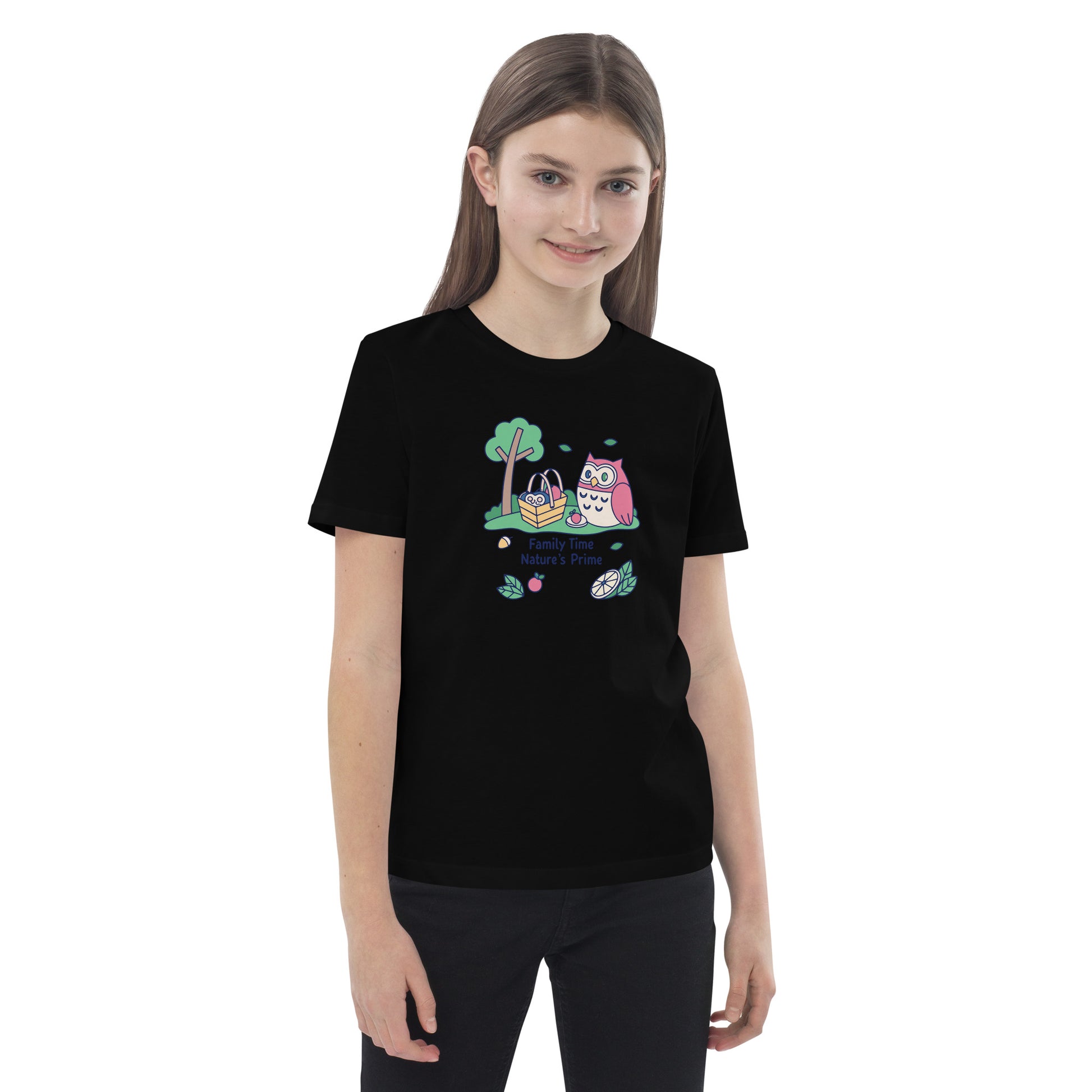 Organic Cotton Kids T-Shirt – OwlBuddy Sustainable Fashion Tee for Family Day Fun Dudeily
