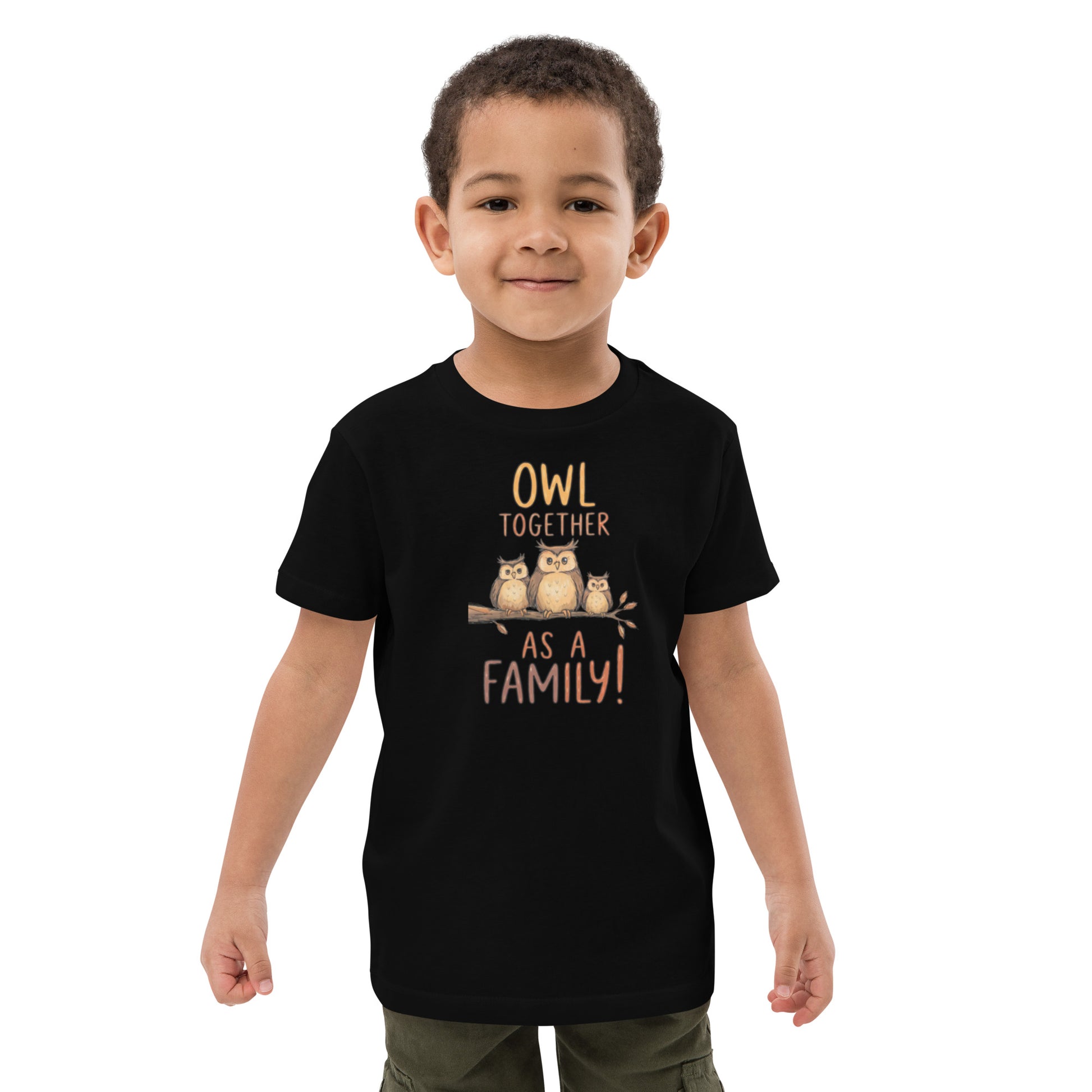 Organic Cotton Kids T-Shirt – OwlCub Sustainable Fashion Tee for Fun Family Days Dudeily