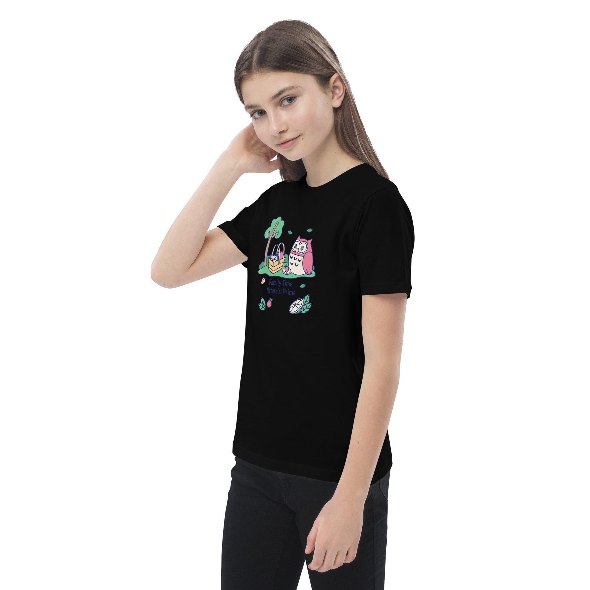 Organic Cotton Kids T-Shirt – OwlBuddy Sustainable Fashion Tee for Family Day Fun Dudeily