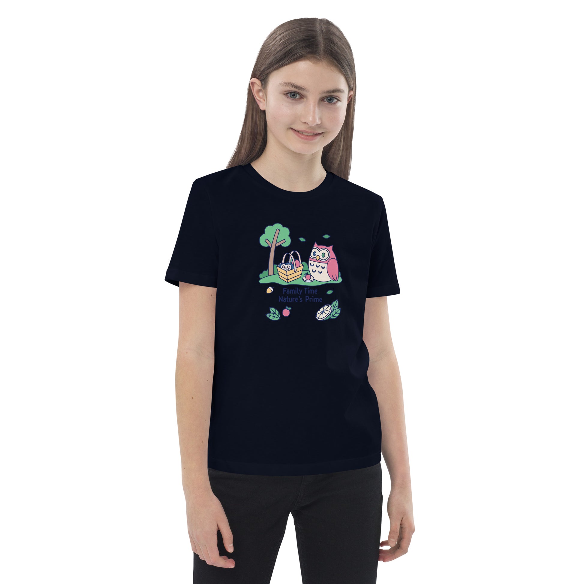 Organic Cotton Kids T-Shirt – OwlBuddy Sustainable Fashion Tee for Family Day Fun Dudeily