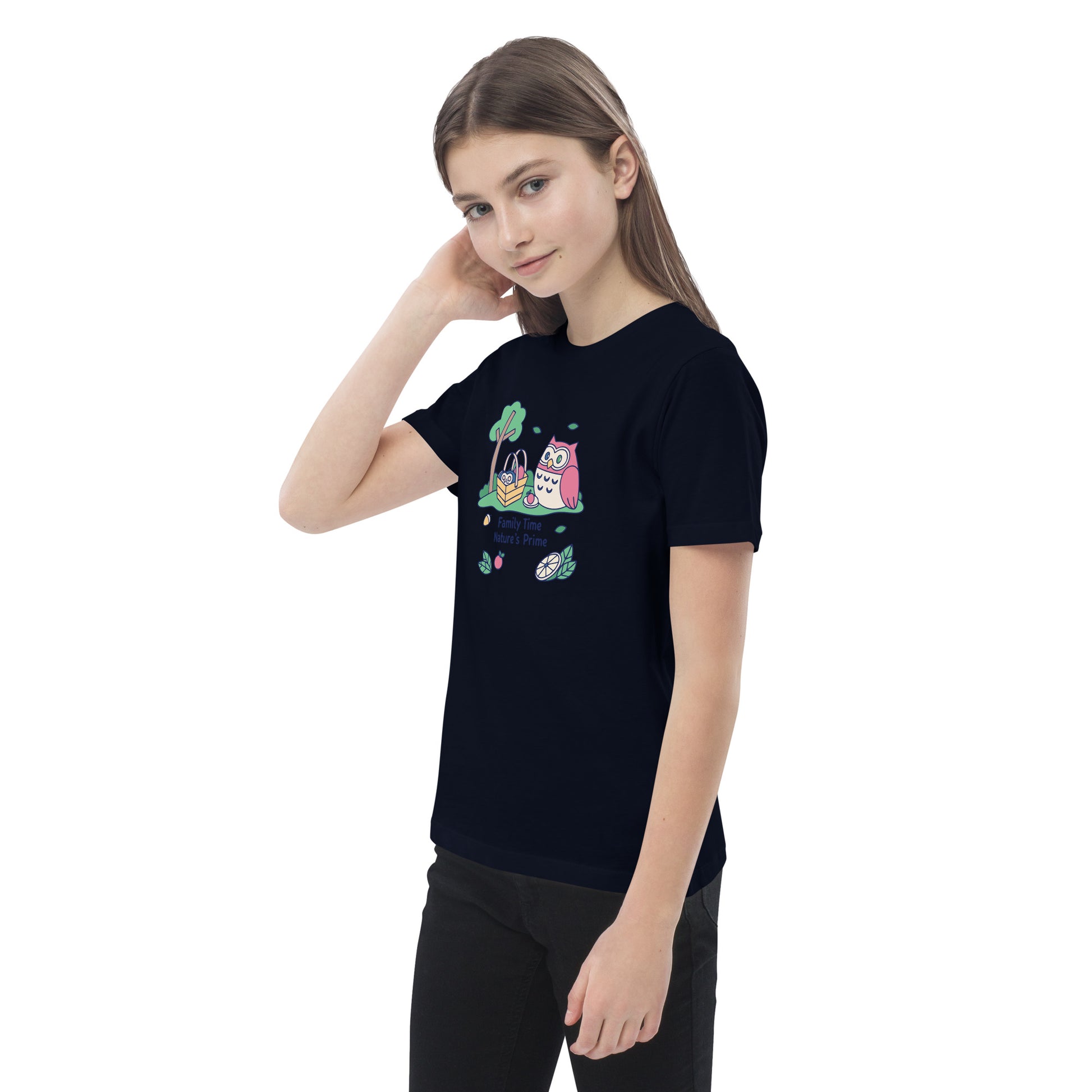 Organic Cotton Kids T-Shirt – OwlBuddy Sustainable Fashion Tee for Family Day Fun Dudeily