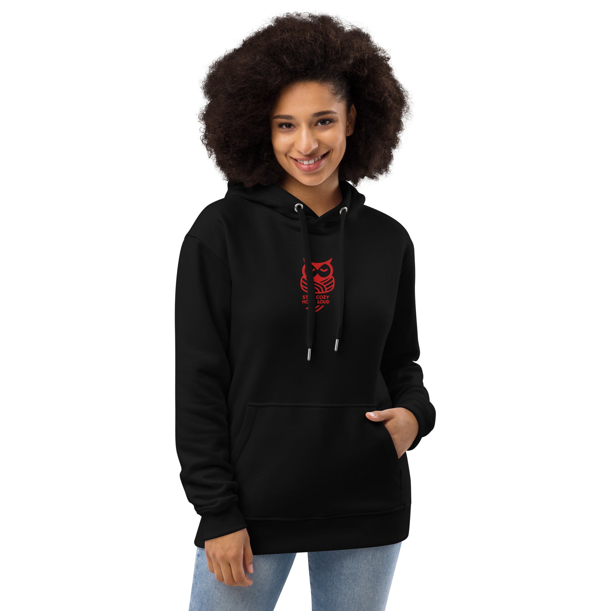 Owl Premium Eco Hoodie: 'Stay Cozy Hoot Loud' in Fall | Sustainable Fashion USA Dudeily