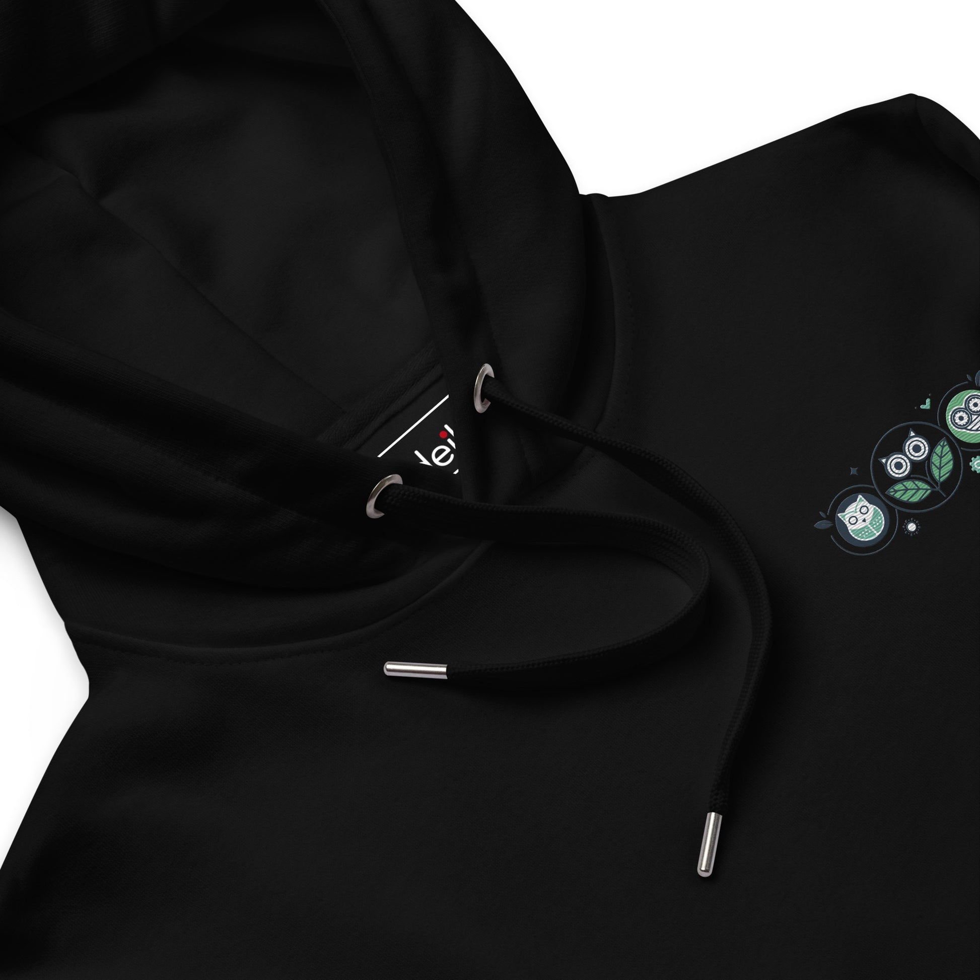 Premium Eco Hoodie: Nature’s Union | Owl Embroidered Sustainable Fashion Dudeily