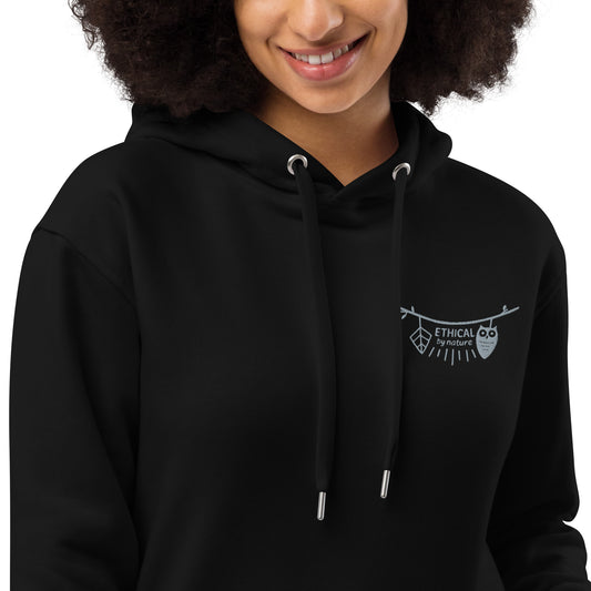 Premium Eco Hoodie: Ethical by Nature | Owl Embroidered Sustainable Fashion Dudeily