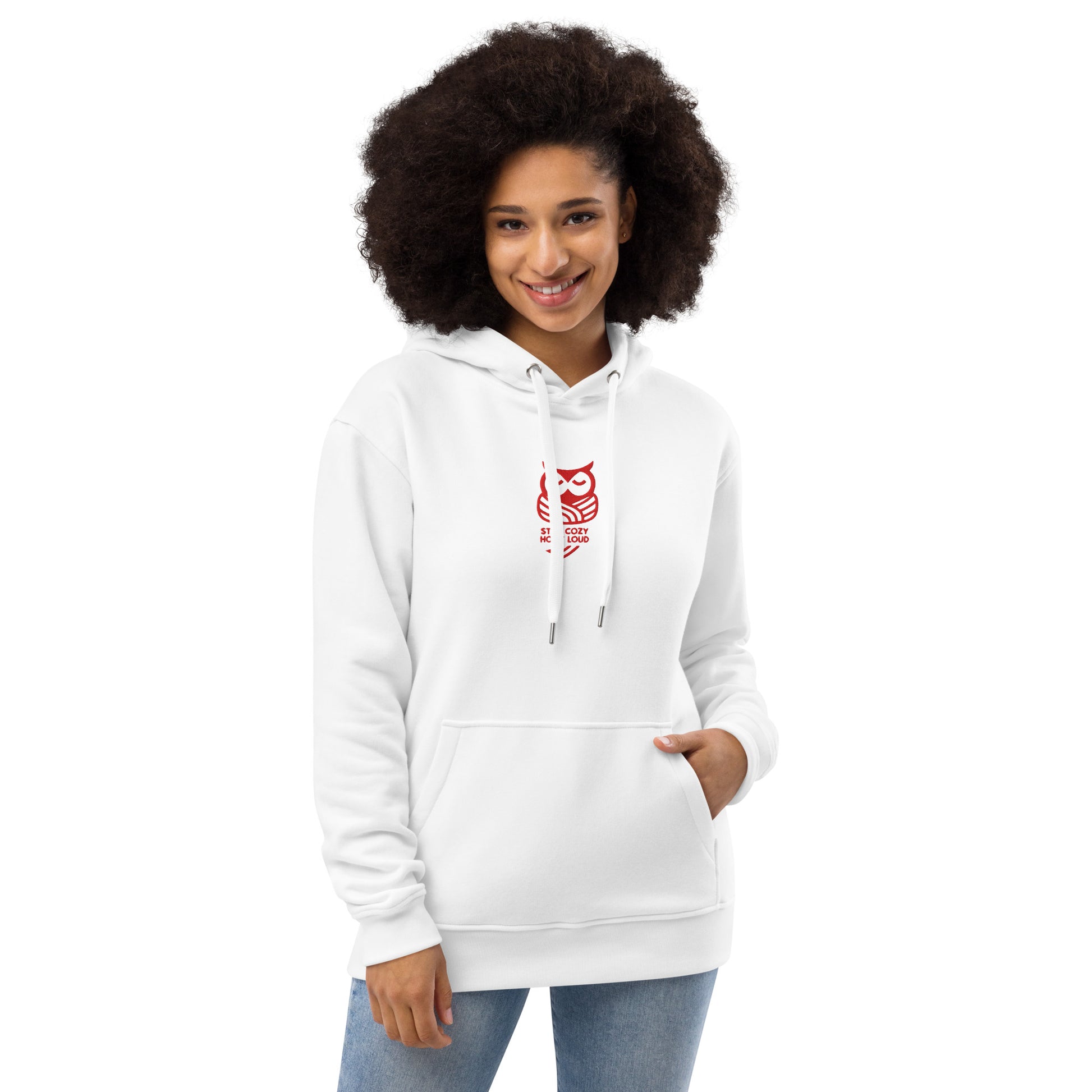 Owl Premium Eco Hoodie: 'Stay Cozy Hoot Loud' in Fall | Sustainable Fashion USA Dudeily
