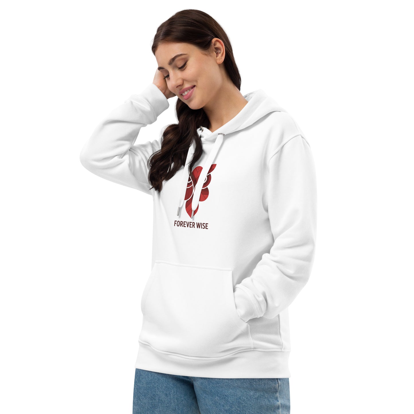 Premium Eco Hoodie: 'Forever Wise' in Fall | Sustainable Owl Fashion USA Dudeily