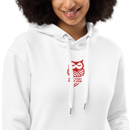 Owl Premium Eco Hoodie - Sustainable Fashion USA for Cozy Fall Vibes White Dudeily