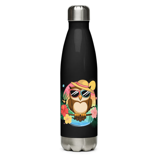 Owl-Themed Stainless Steel Water Bottle – Stylish, Durable, and Perfect for Hydration