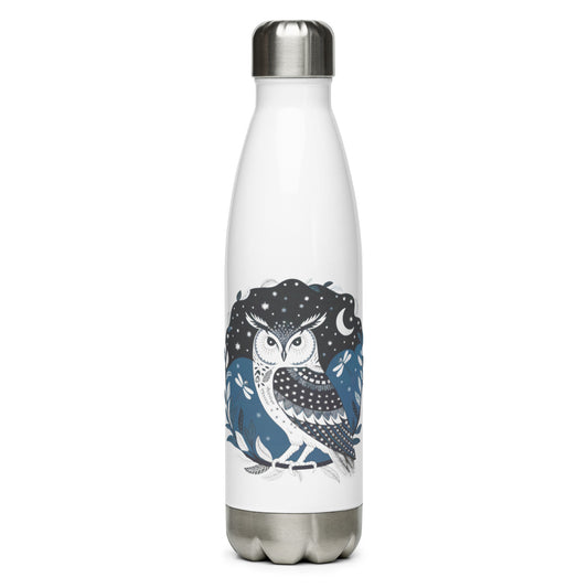 Owl-Themed Stainless Steel Water Bottle – Stylish, Durable, and Perfect for Hydration