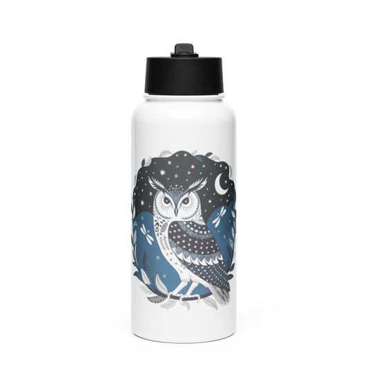 Owl-Themed Stainless Steel Water Bottle – Stylish, Durable, and Perfect for Hydration