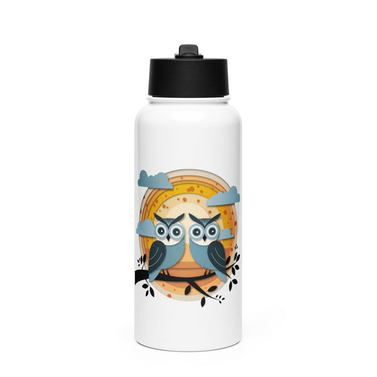 Owl-Themed Stainless Steel Water Bottle – Stylish, Durable, and Perfect for Hydration