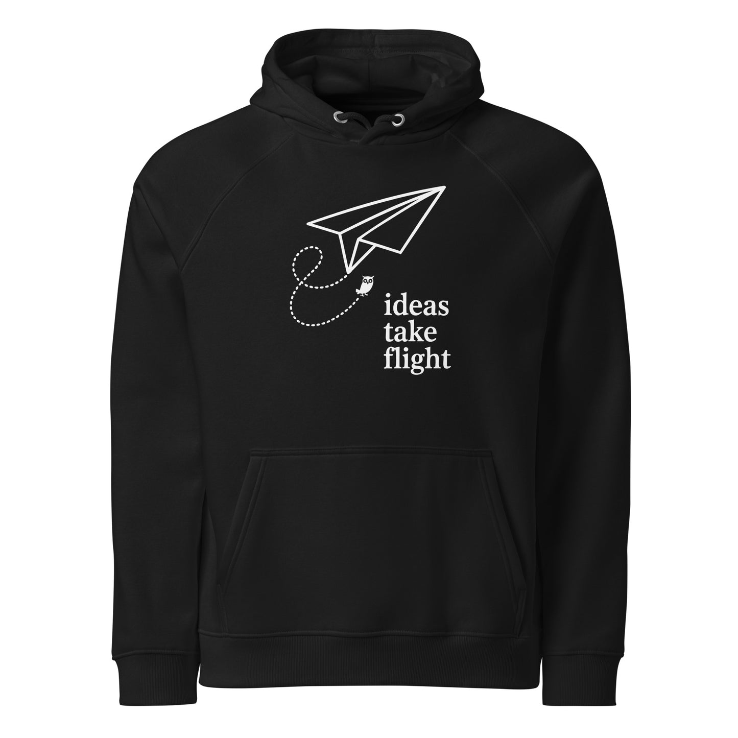 Unisex eco raglan hoodie Black Dudeily