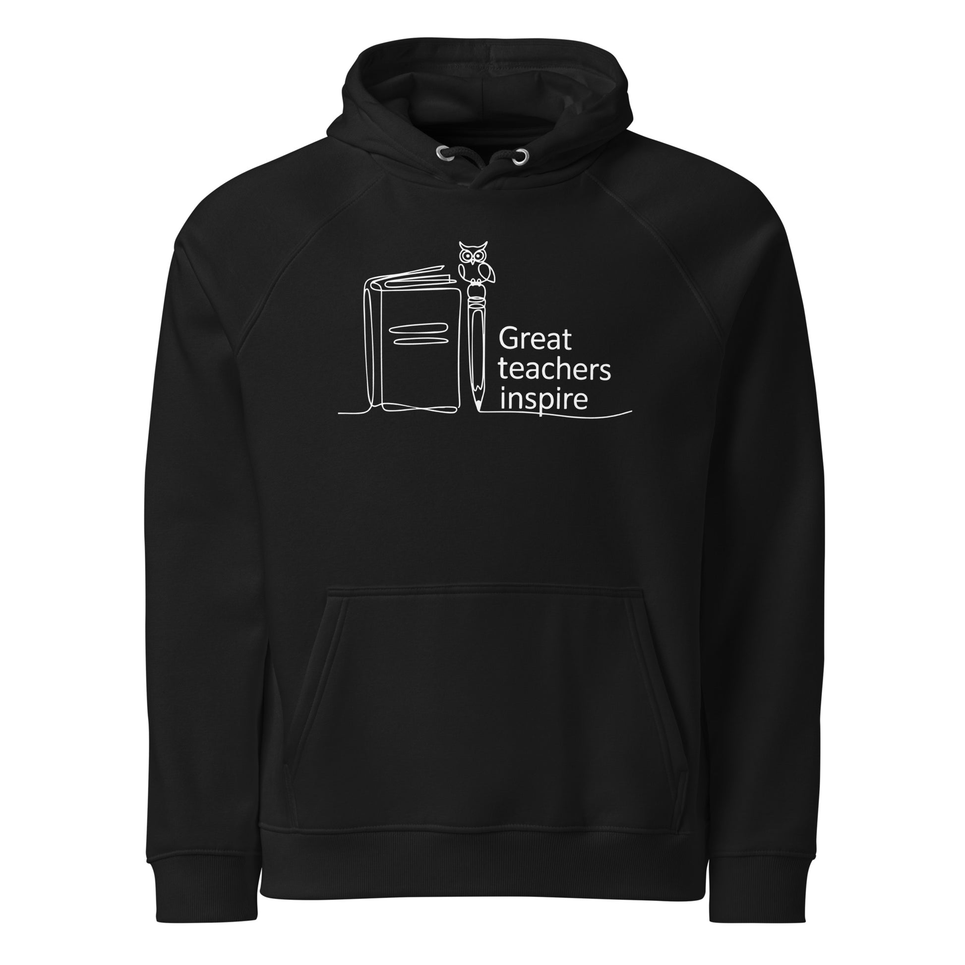 Unisex eco raglan hoodie Black Dudeily