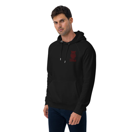 Owl Unisex Eco Raglan Hoodie – "Ethics in Every Feather" | Sustainable Fashion Dudeily