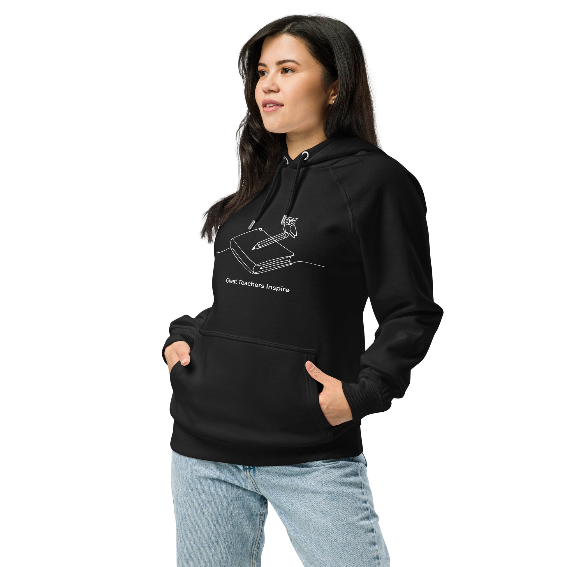 Unisex eco raglan hoodie Dudeily