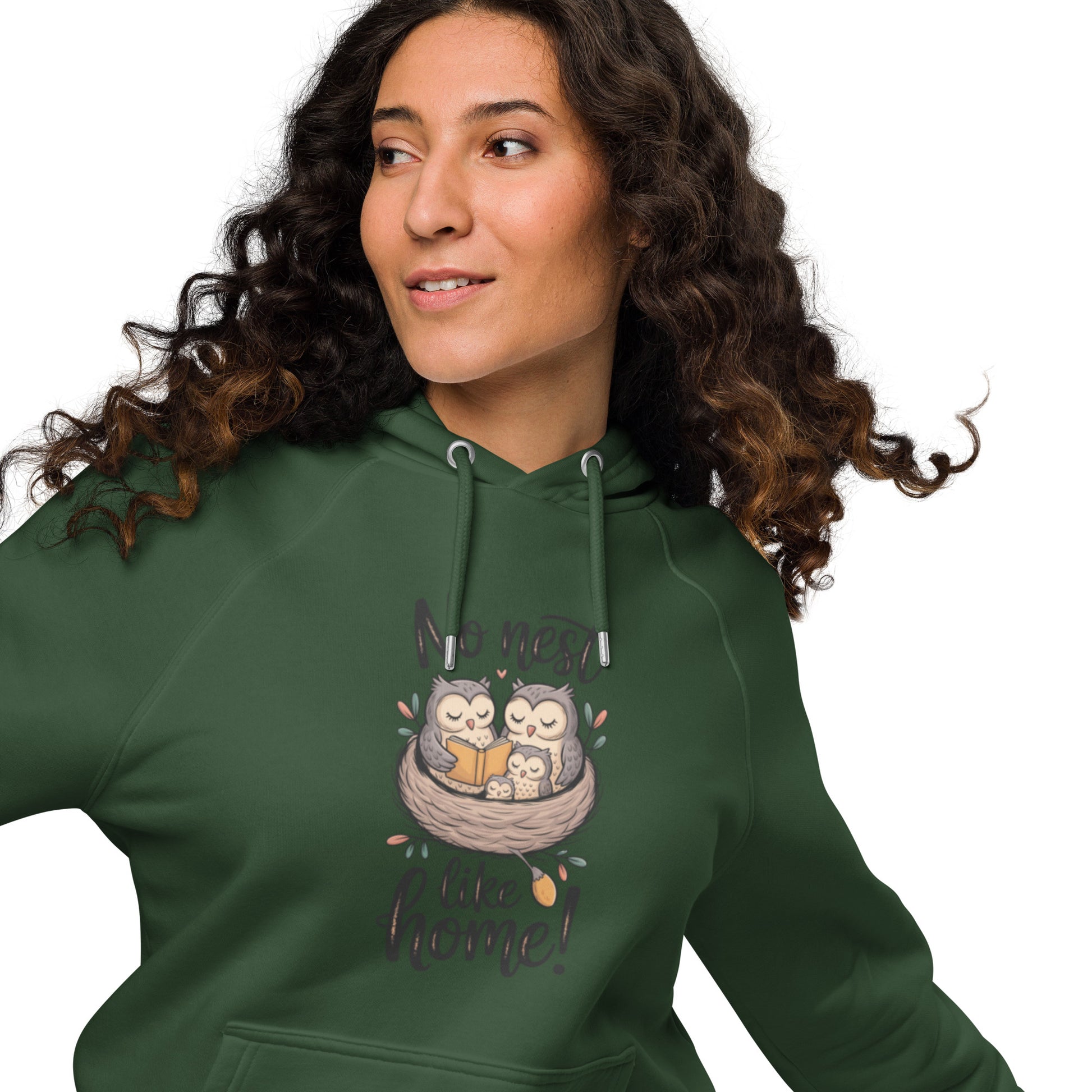 OwlNest Unisex Eco Raglan Hoodie – Sustainable Comfort in Every Stitch Dudeily