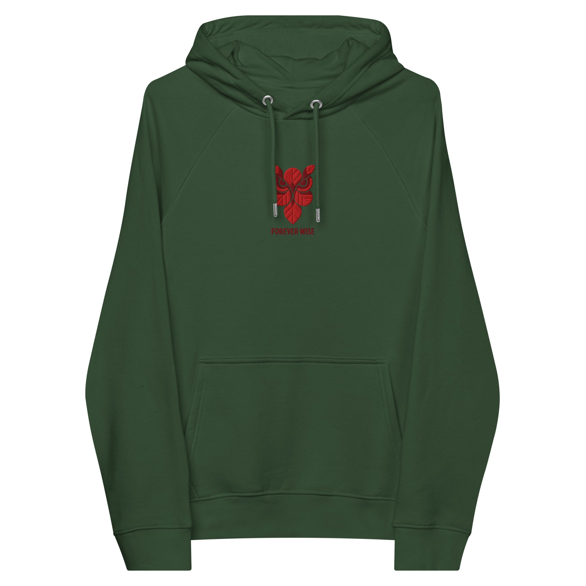 Owl Unisex Eco Raglan Hoodie: 'Forever Wise' in Fall | Sustainable Fashion USA Dudeily
