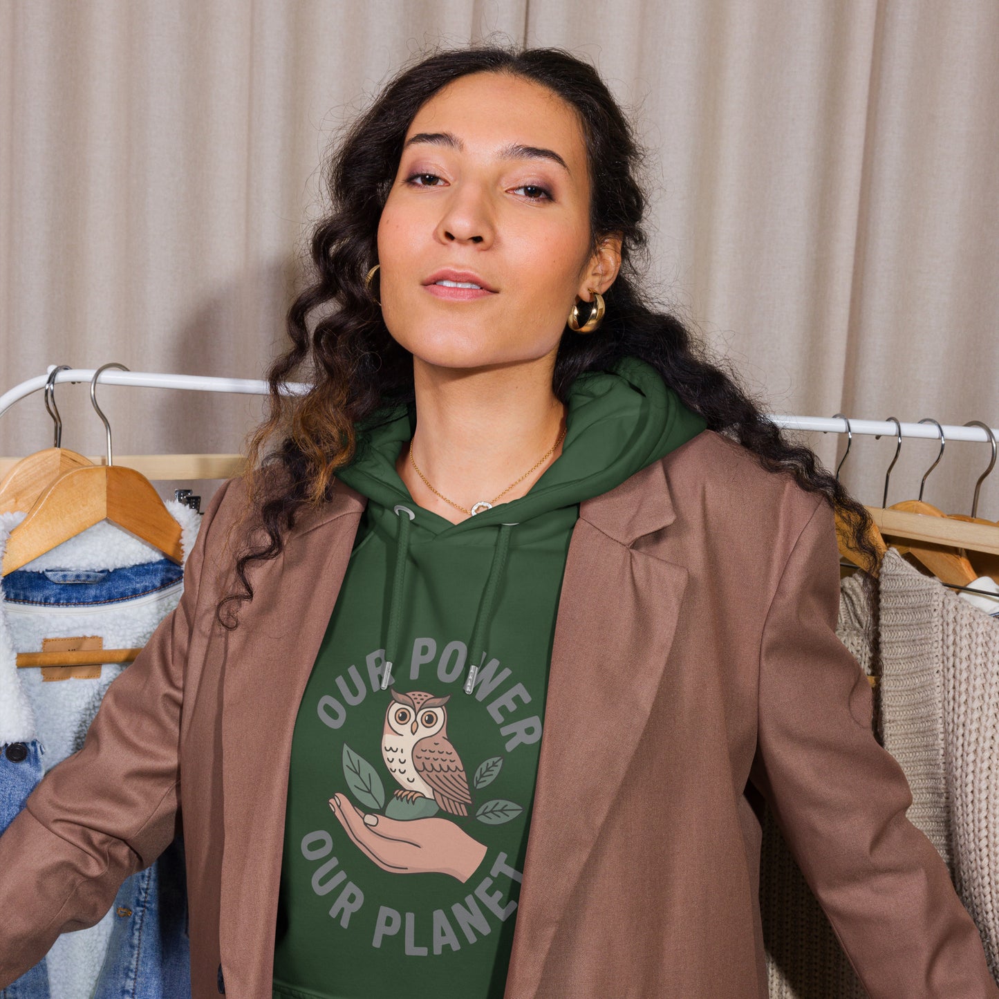 Unisex eco raglan hoodie Dudeily