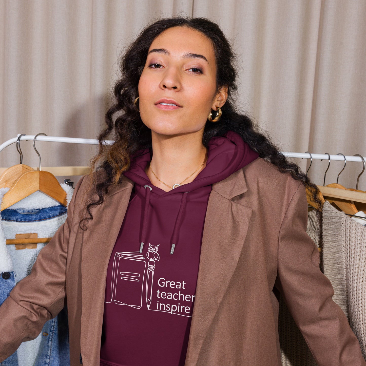 Unisex eco raglan hoodie Dudeily