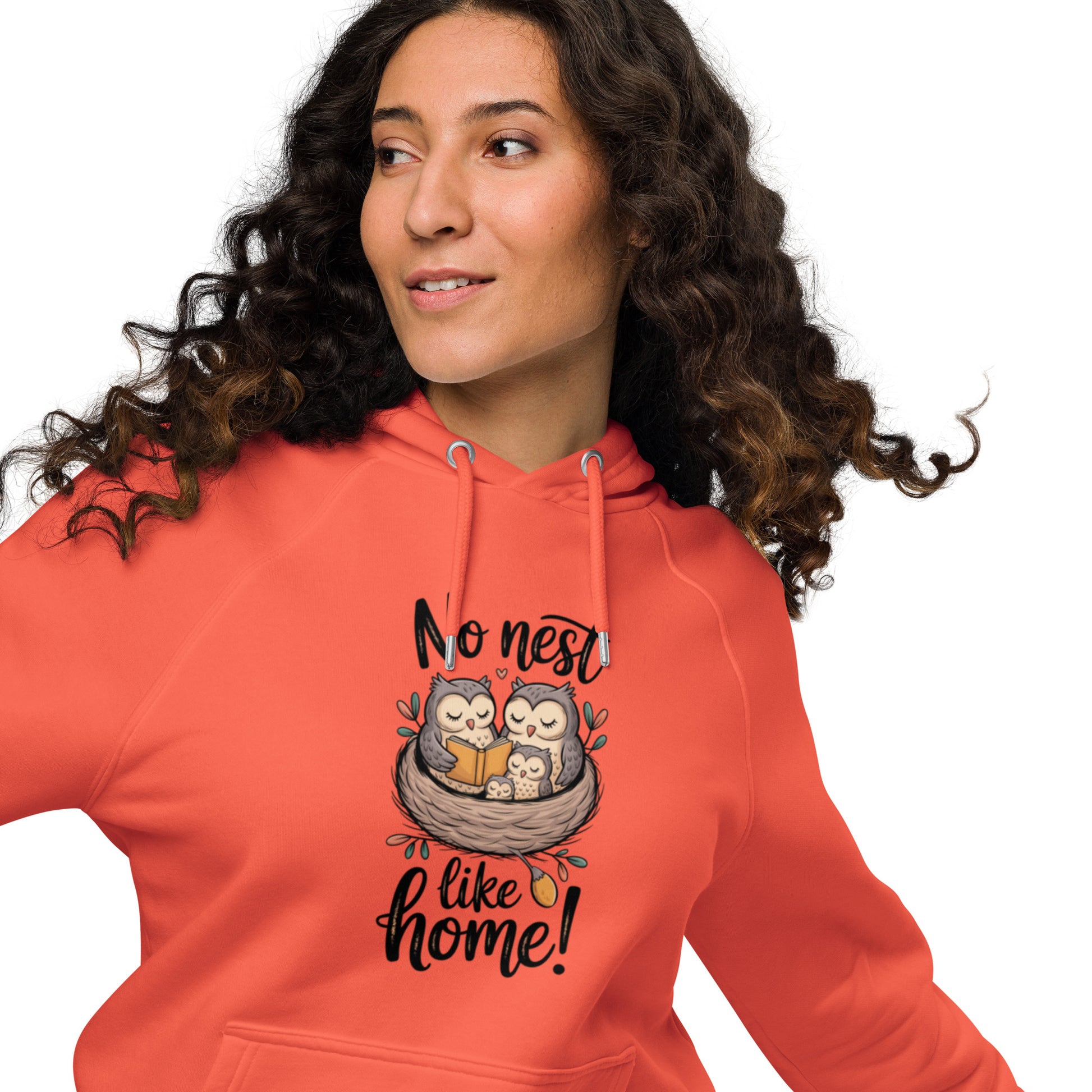 OwlNest Unisex Eco Raglan Hoodie – Sustainable Comfort in Every Stitch Dudeily