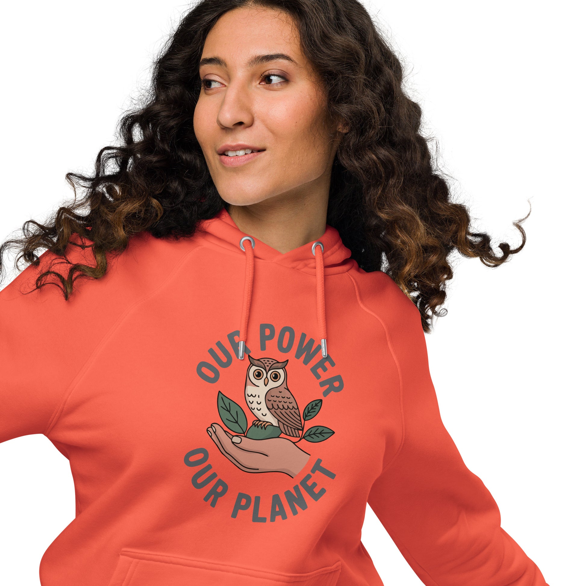 Unisex eco raglan hoodie Dudeily