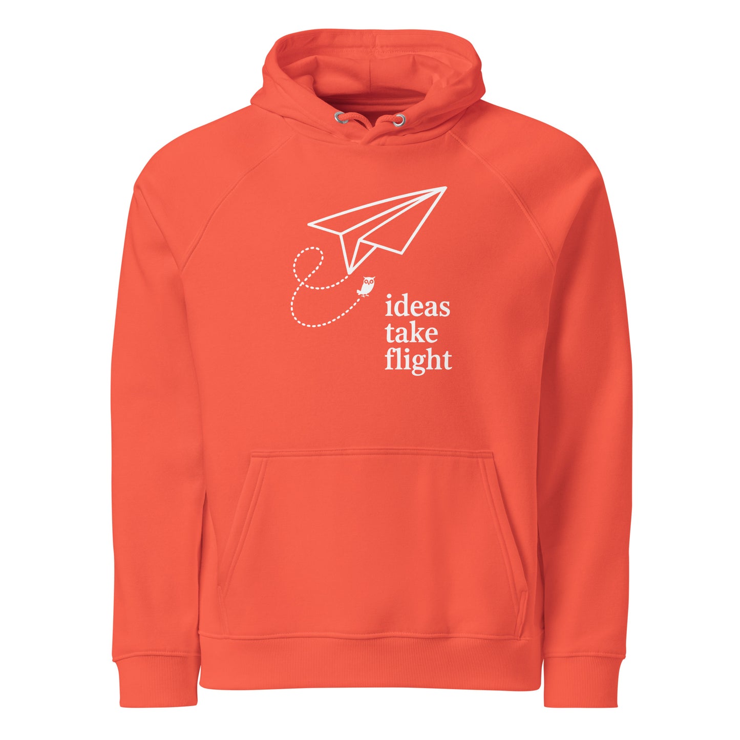 Unisex eco raglan hoodie Burnt Orange Dudeily