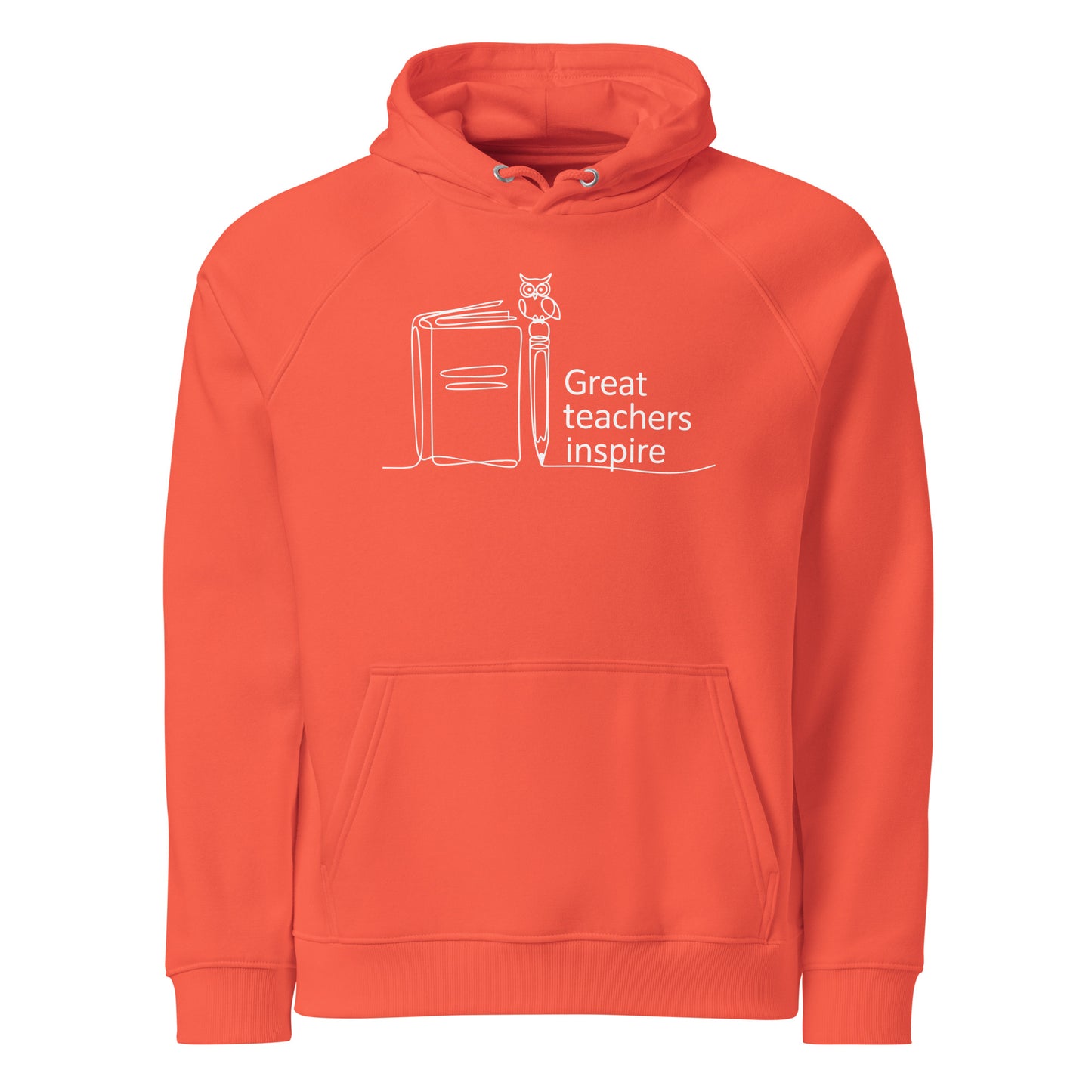 Unisex eco raglan hoodie Burnt Orange Dudeily