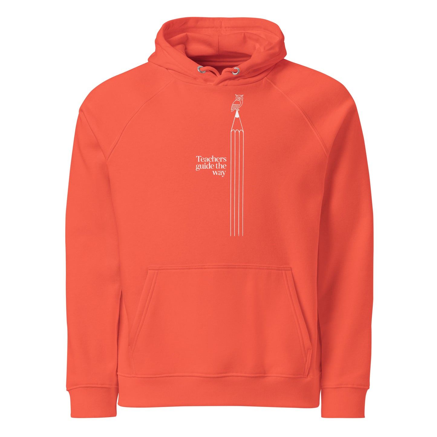 Unisex eco raglan hoodie Burnt Orange Dudeily