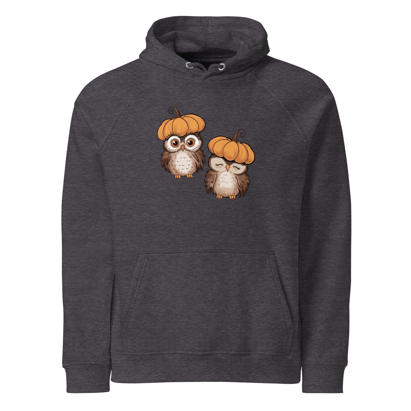 Unisex Eco Raglan Hoodie: Halloween Owl Sustainable Style USA Dudeily