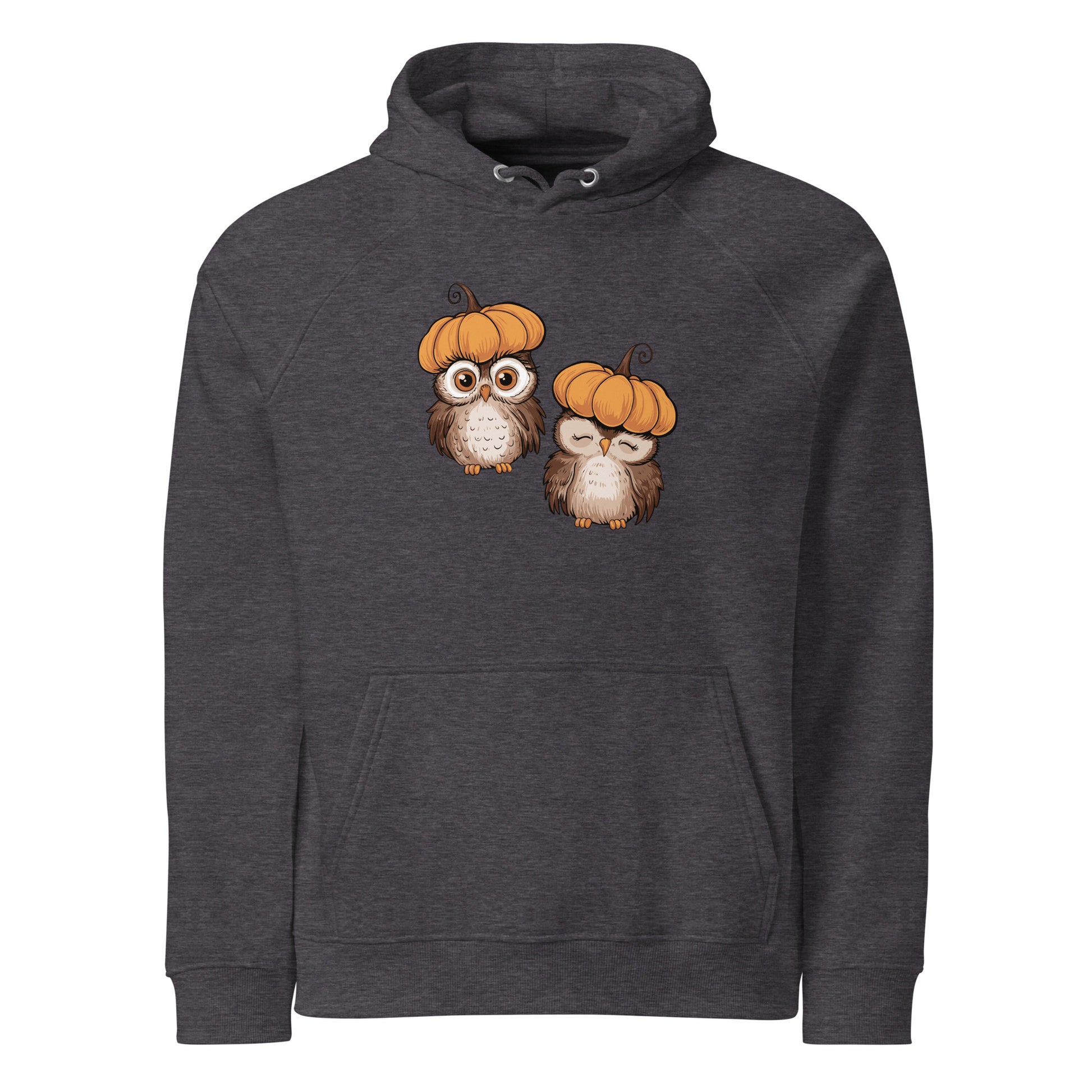 Unisex Eco Raglan Hoodie: Halloween Owl Sustainable Style USA Dudeily
