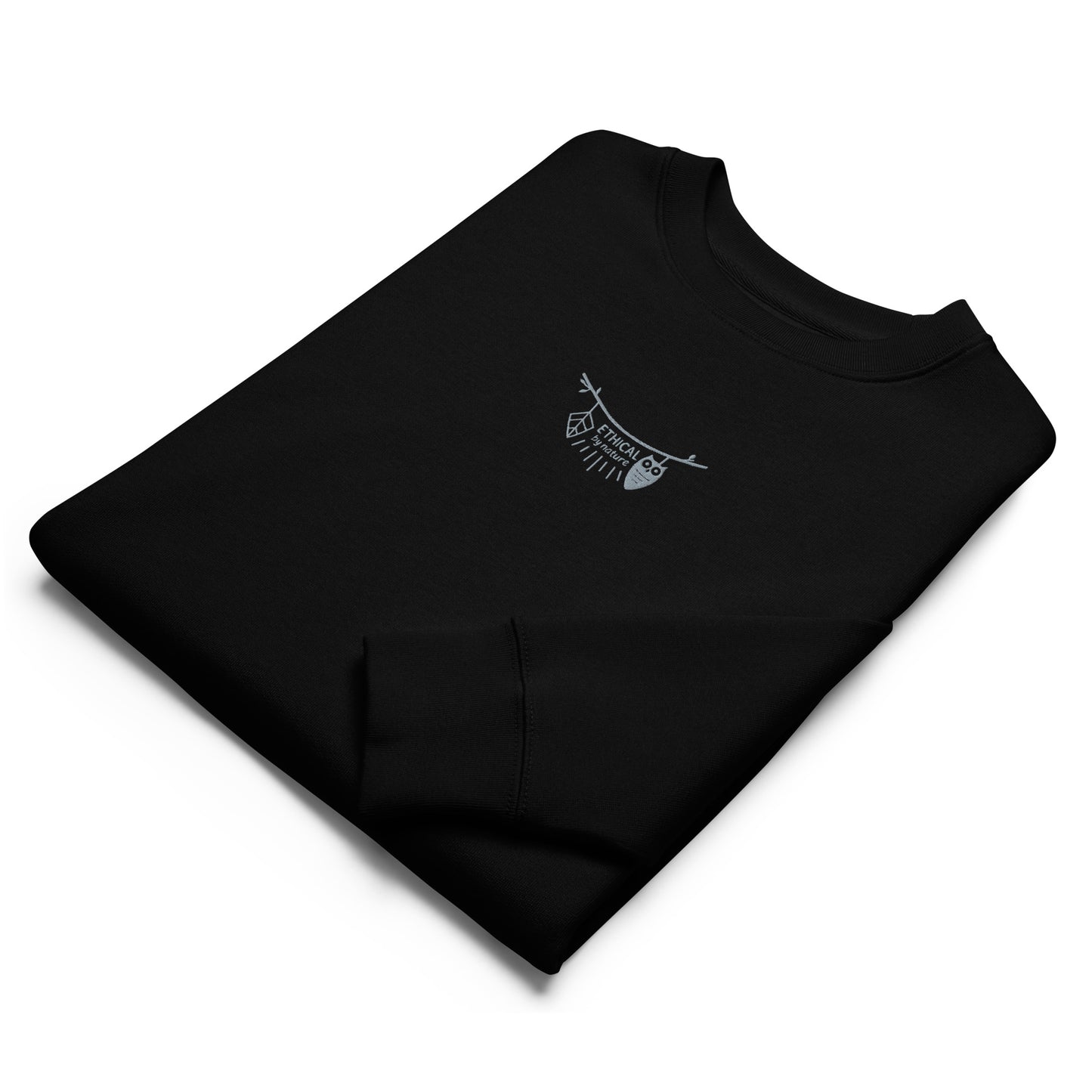 Unisex Eco Sweatshirt: Ethical by Nature | Owl Embroidered Sustainable Fashion USA by Dudeily Dudeily