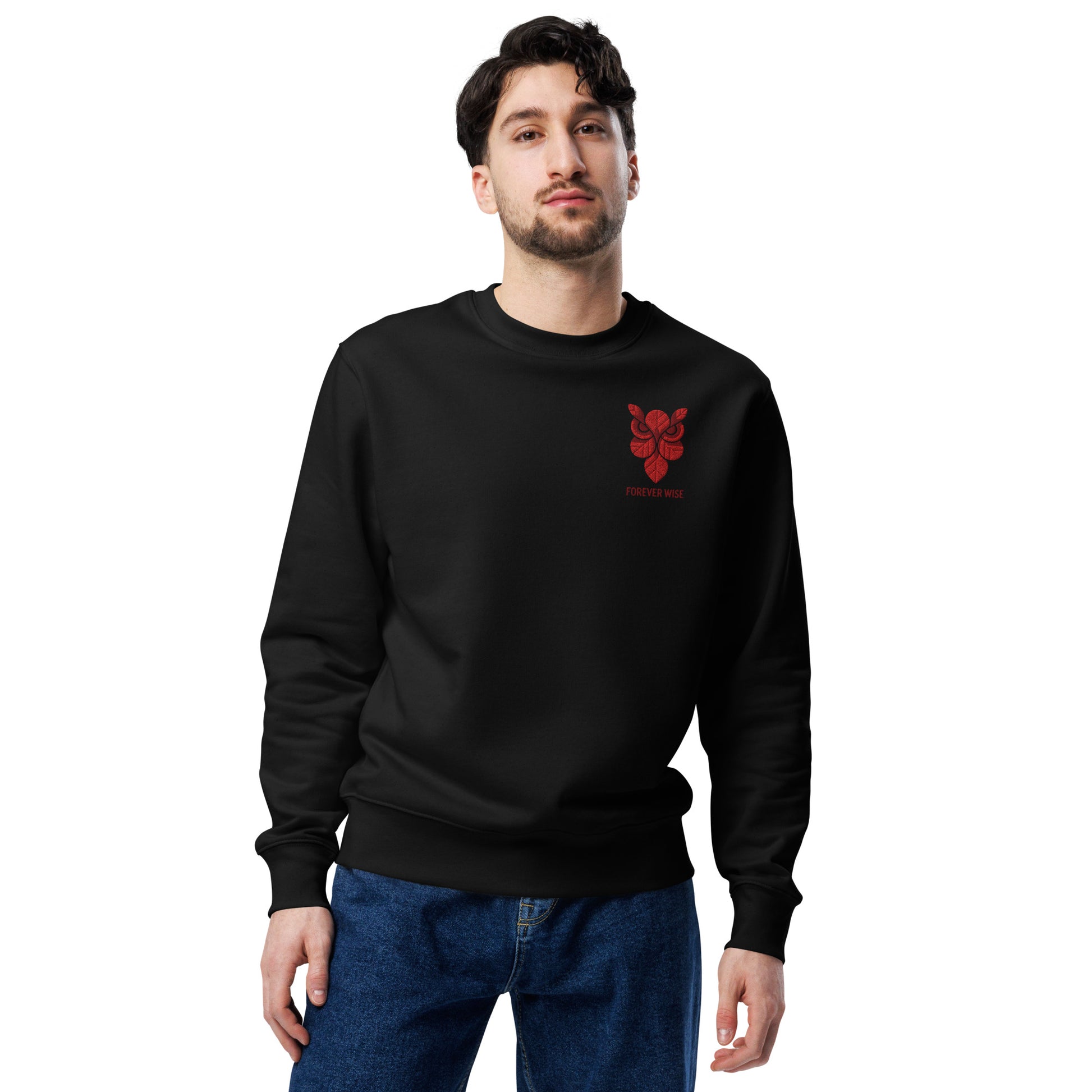 Owl Unisex Eco Sweatshirt: 'Forever Wise' in Fall | Sustainable Fashion USA Dudeily