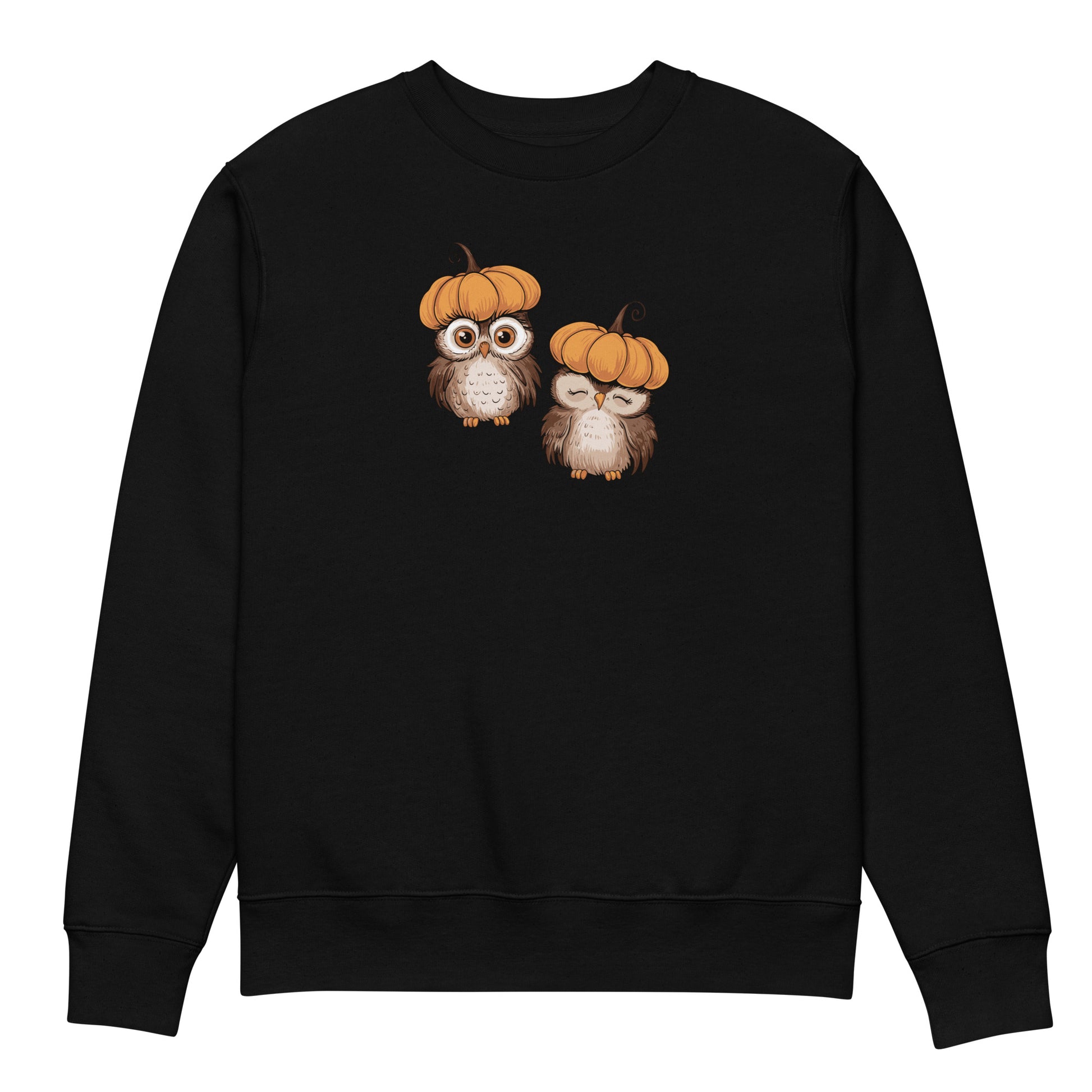 Unisex Eco Sweatshirt: Halloween Owl Sustainable & Cozy Style USA Dudeily